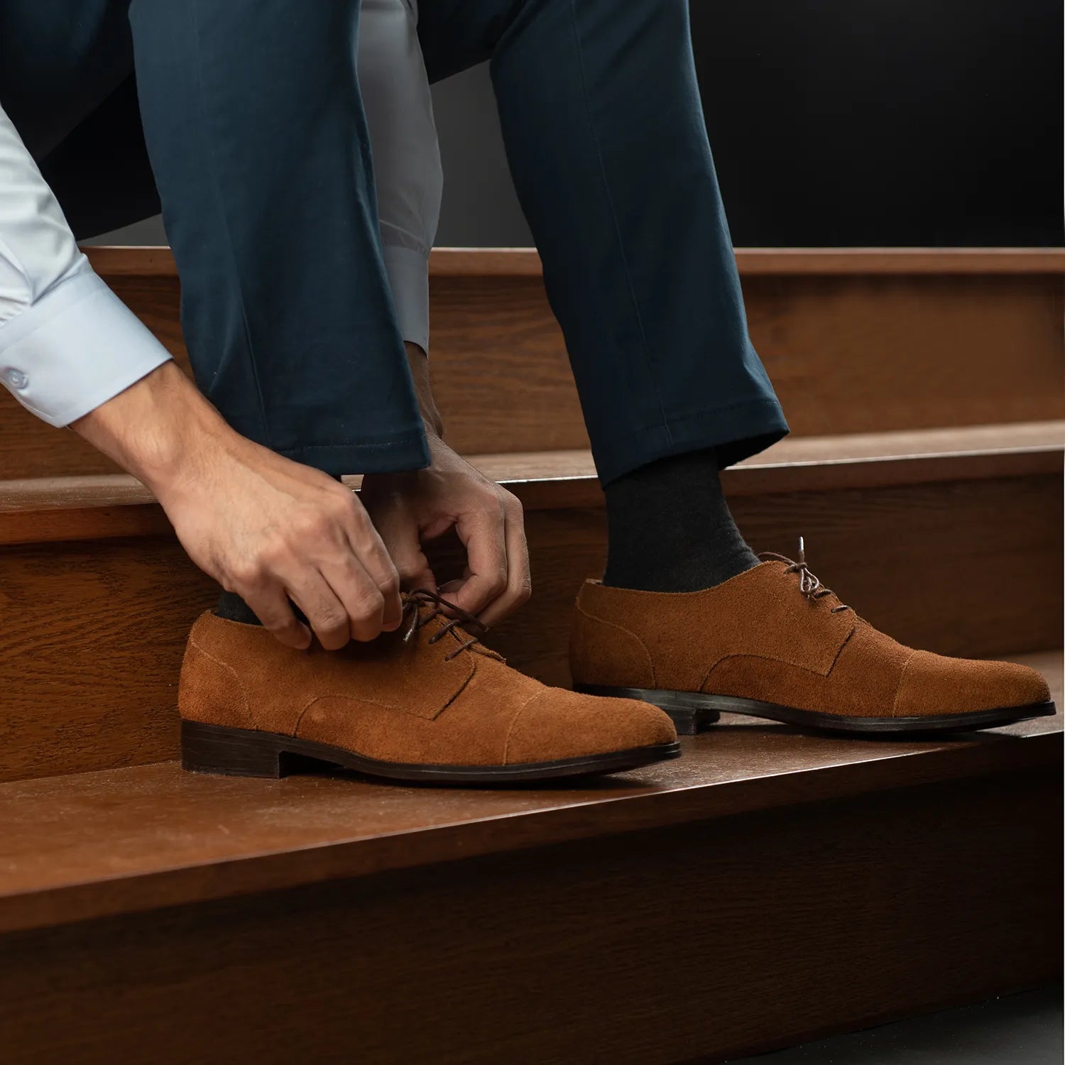 Attorney Derby Brown Suede Leather Shoes The Jacket Maker Attorney Derby Brown Suede Leather Shoes The Jacket Maker