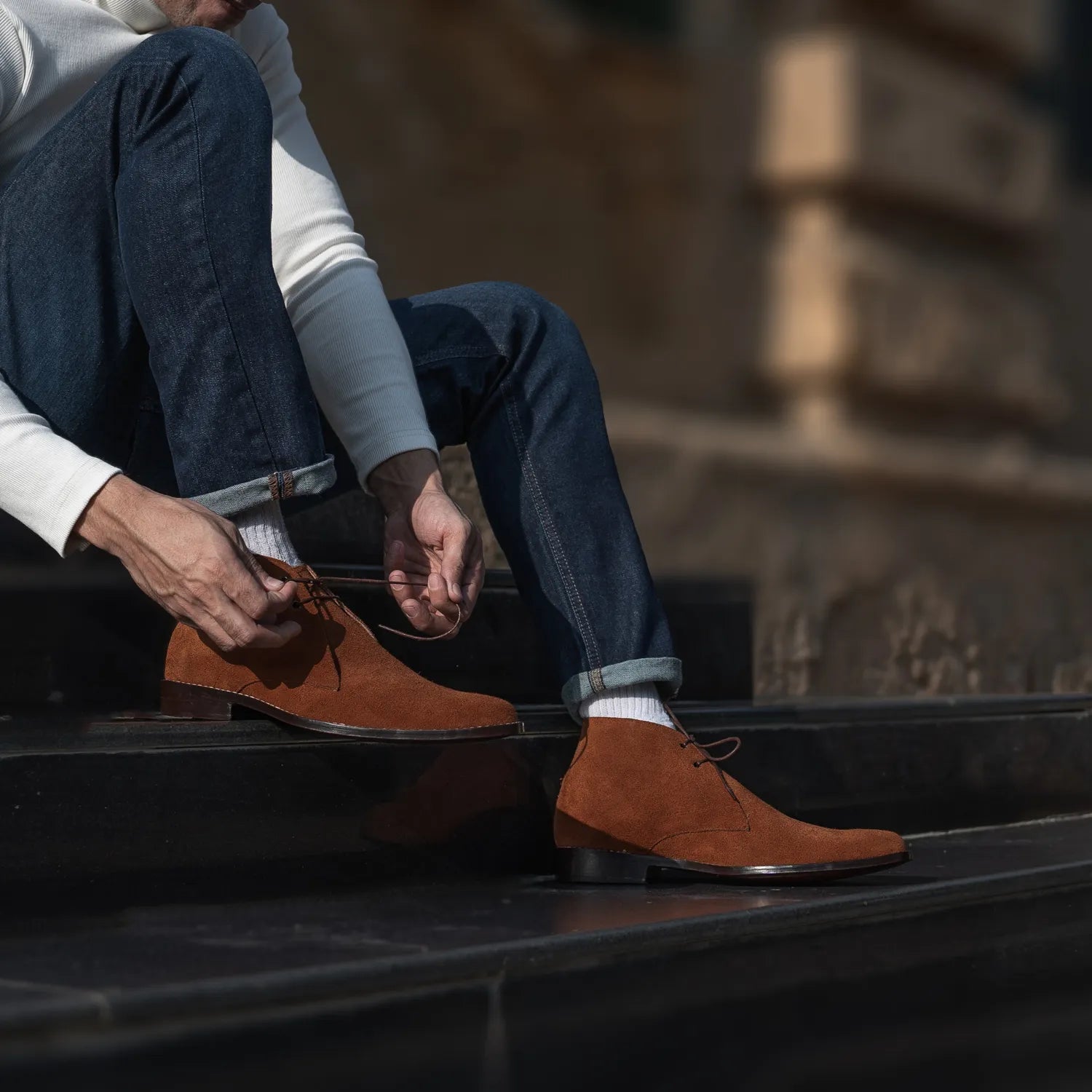 Corry Chukka Brown Suede Leather Boots – The Jacket Maker