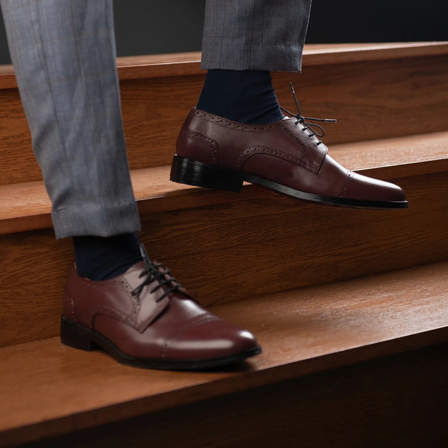 dark brown dress shoes for men Dirk Brogues Derby Brown Leather Shoes – The Jacket Maker