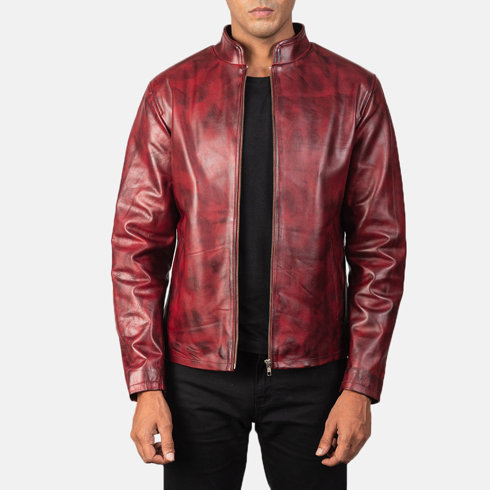 ジャケット・アウター fake leather jacket wine red XFLWAM Women Plus Size Fashion Faux Leather Jacket Long