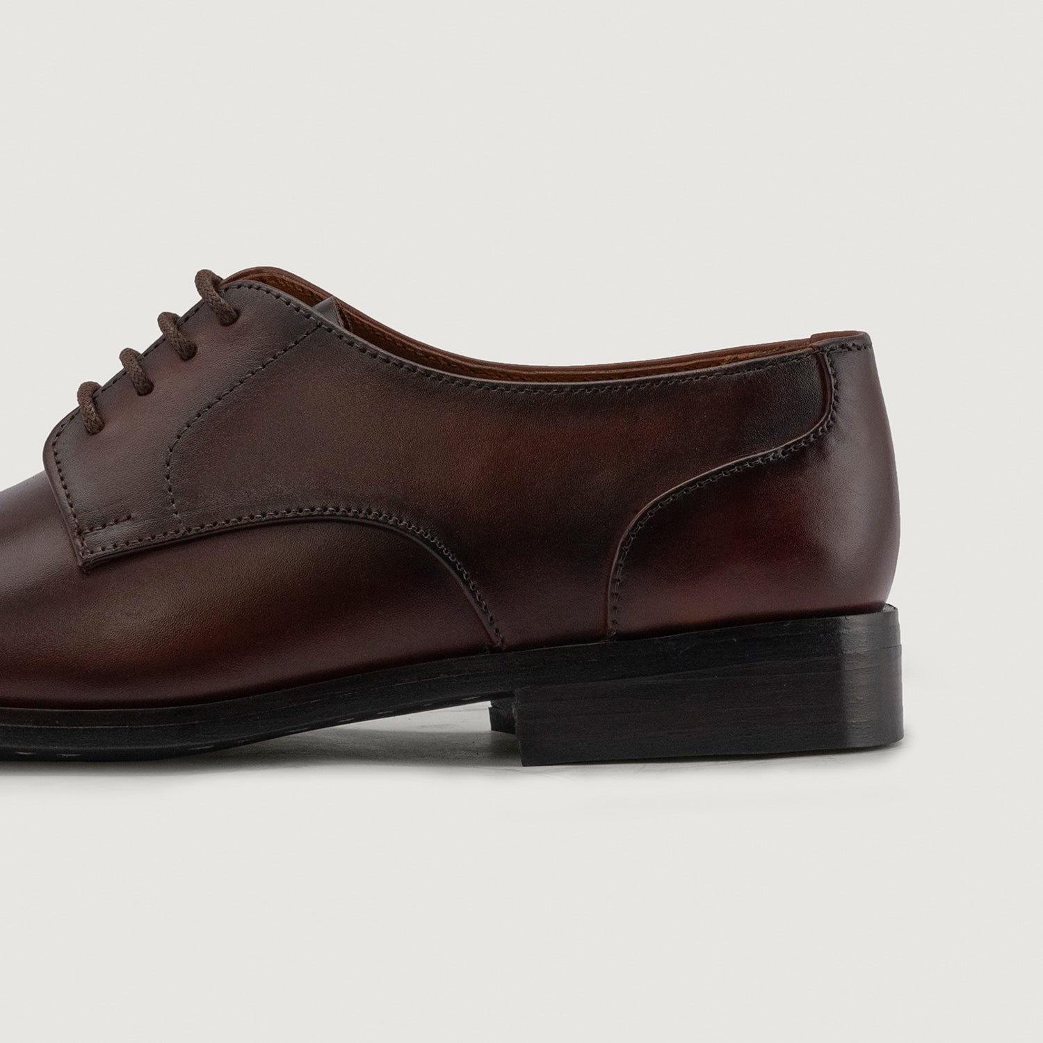 Attorney Derby Burnished Brown Leather Shoes The Jacket Maker Attorney Derby Burnished Brown Leather Shoes The Jacket Maker