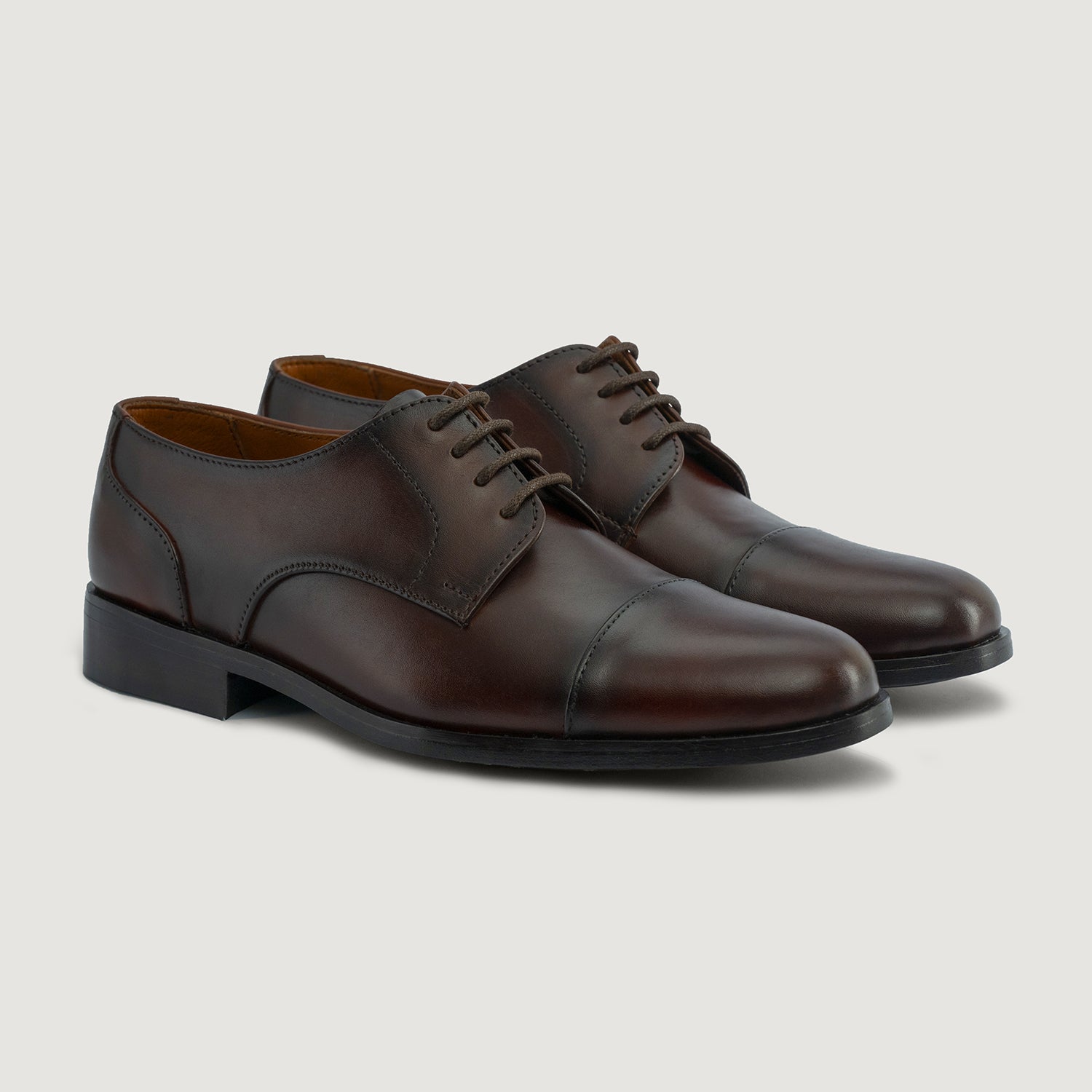 Attorney Derby Burnished Brown Leather Shoes The Jacket Maker Attorney Derby Burnished Brown Leather Shoes The Jacket Maker