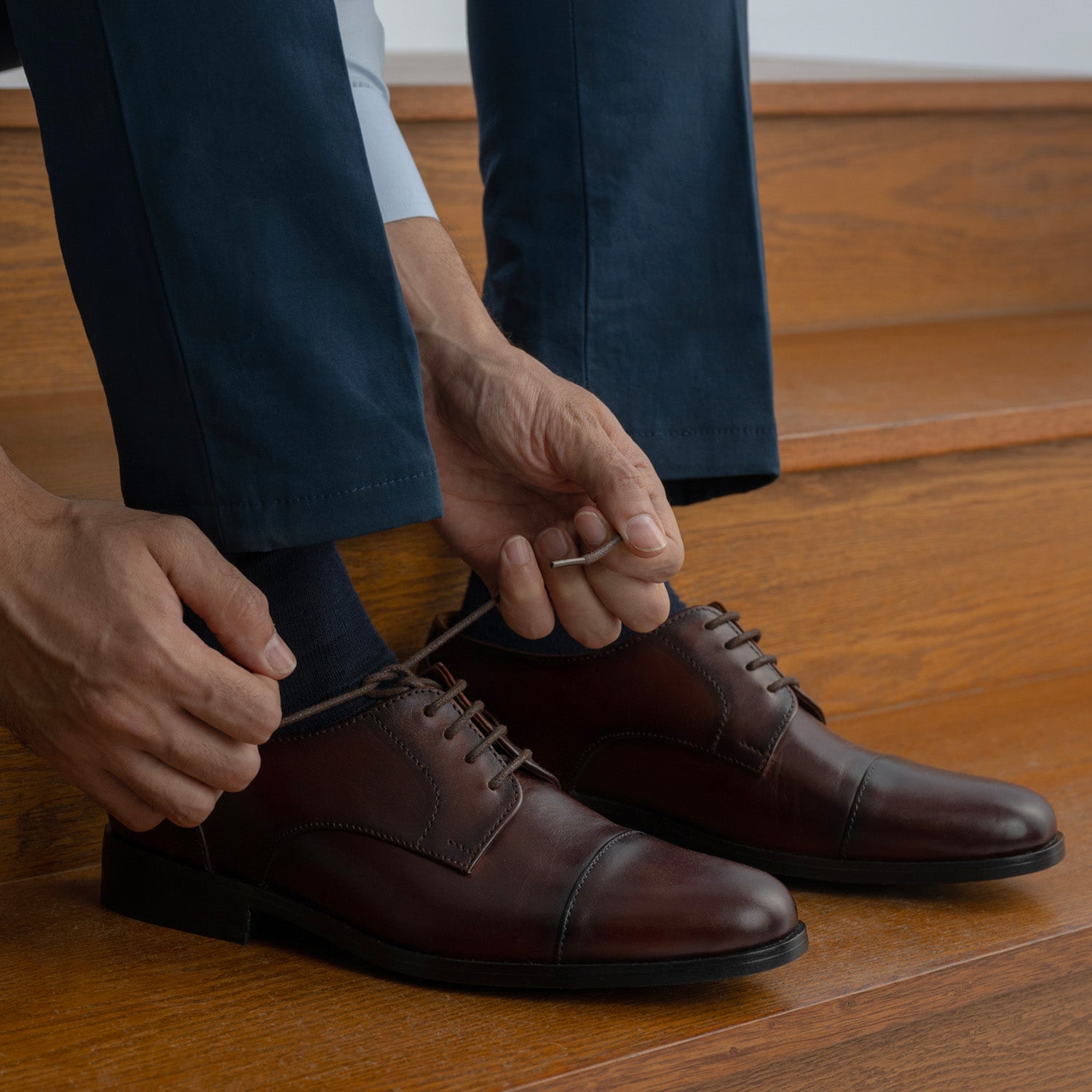Attorney Derby Burnished Brown Leather Shoes The Jacket Maker Attorney Derby Burnished Brown Leather Shoes The Jacket Maker
