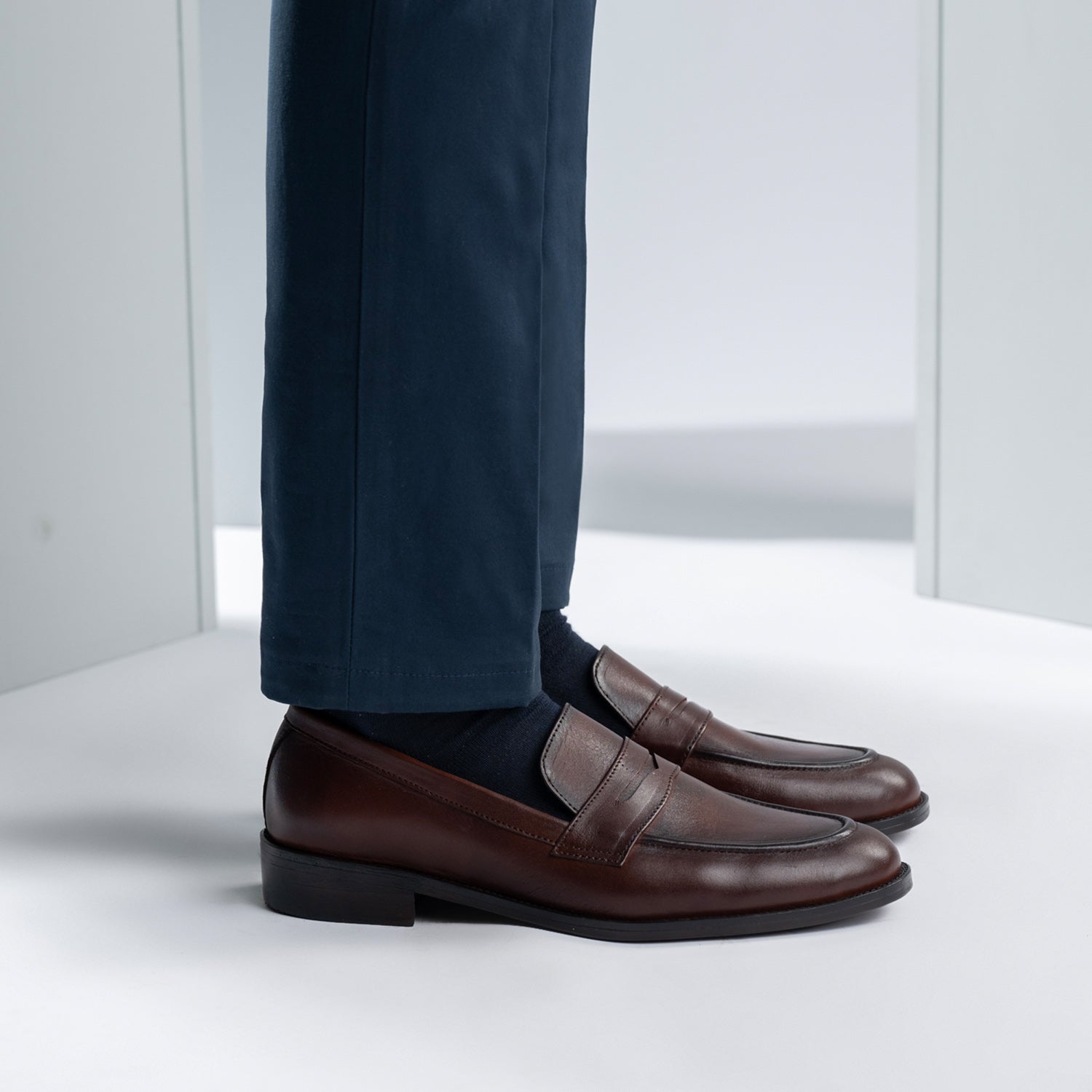 Bashwood Handmade Dark Brown leather Loafers MARTI - Slip-On Loafer – Hereu Studio main image 2