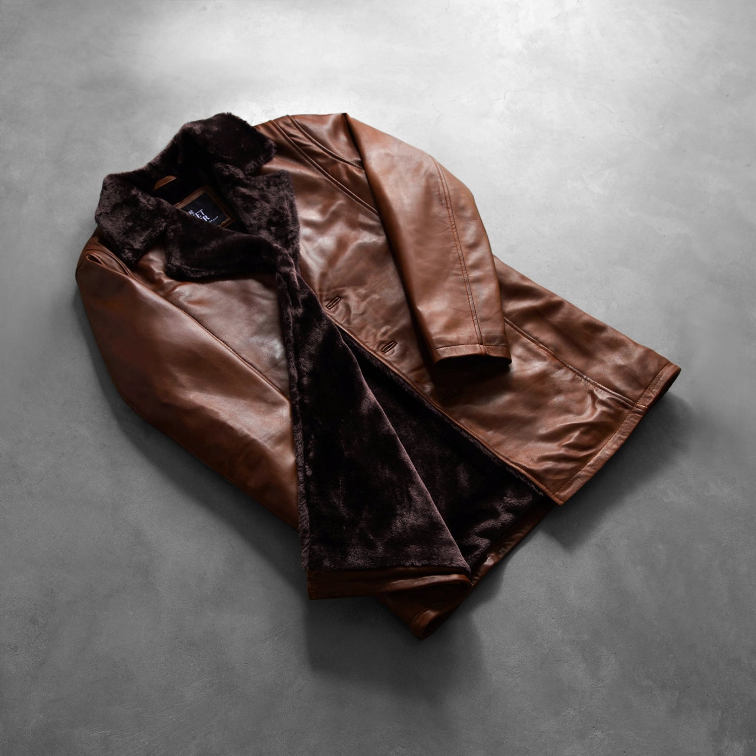 Men's Cinnamon Distressed Leather Fur Coat – The Jacket Maker Men's Cinnamon Distressed Leather Fur Coat – The Jacket Maker