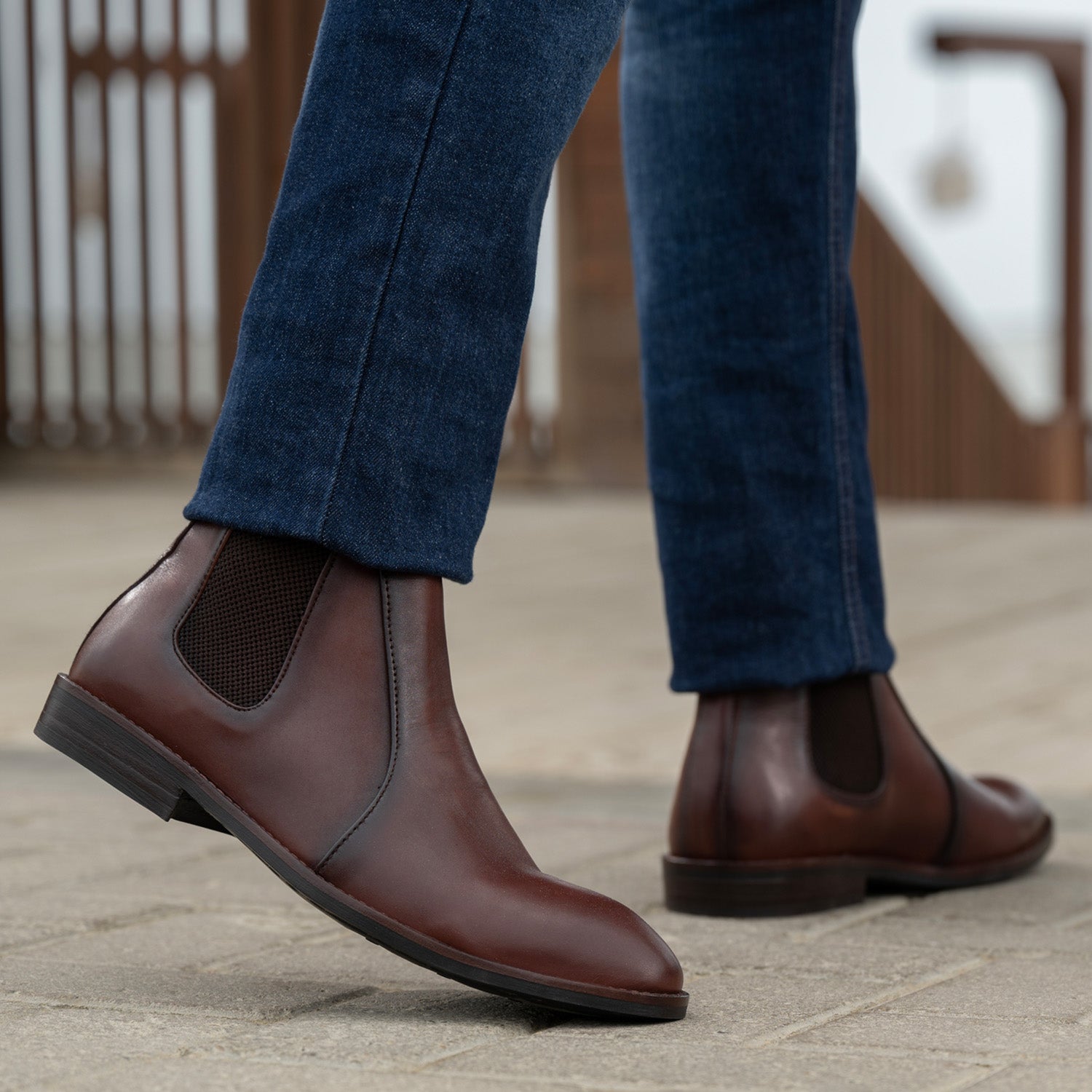 Clarkson Chelsea Brown Burnished Leather Boots StudGuard For Men The Jacket Maker Clarkson Chelsea Brown Burnished Leather Boots StudGuard For Men The Jacket Maker