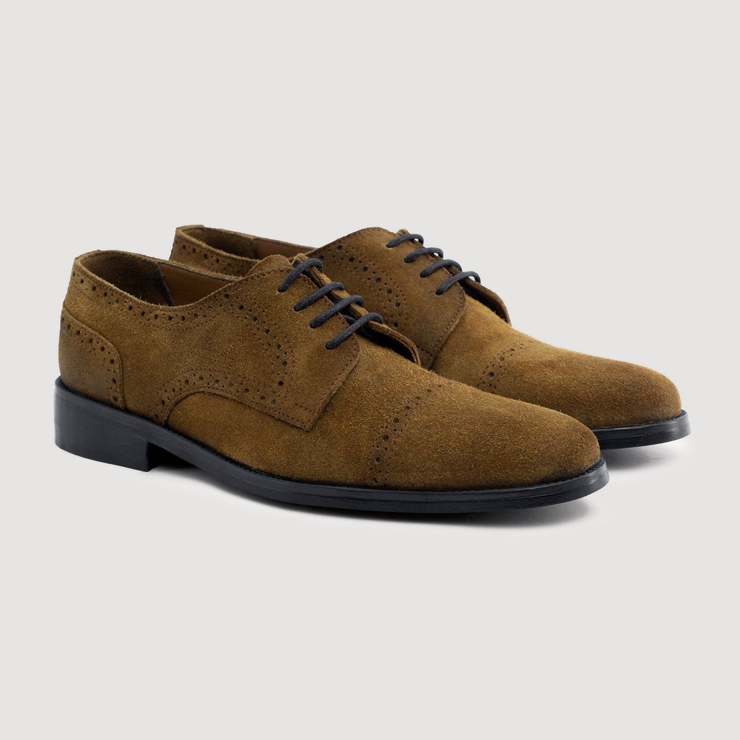 Born Two Tone Brown Suede Perforated Oxford Dress Shoes Men\'s Size 10 Born Suede Oxfords for Men | Mercari main image 4
