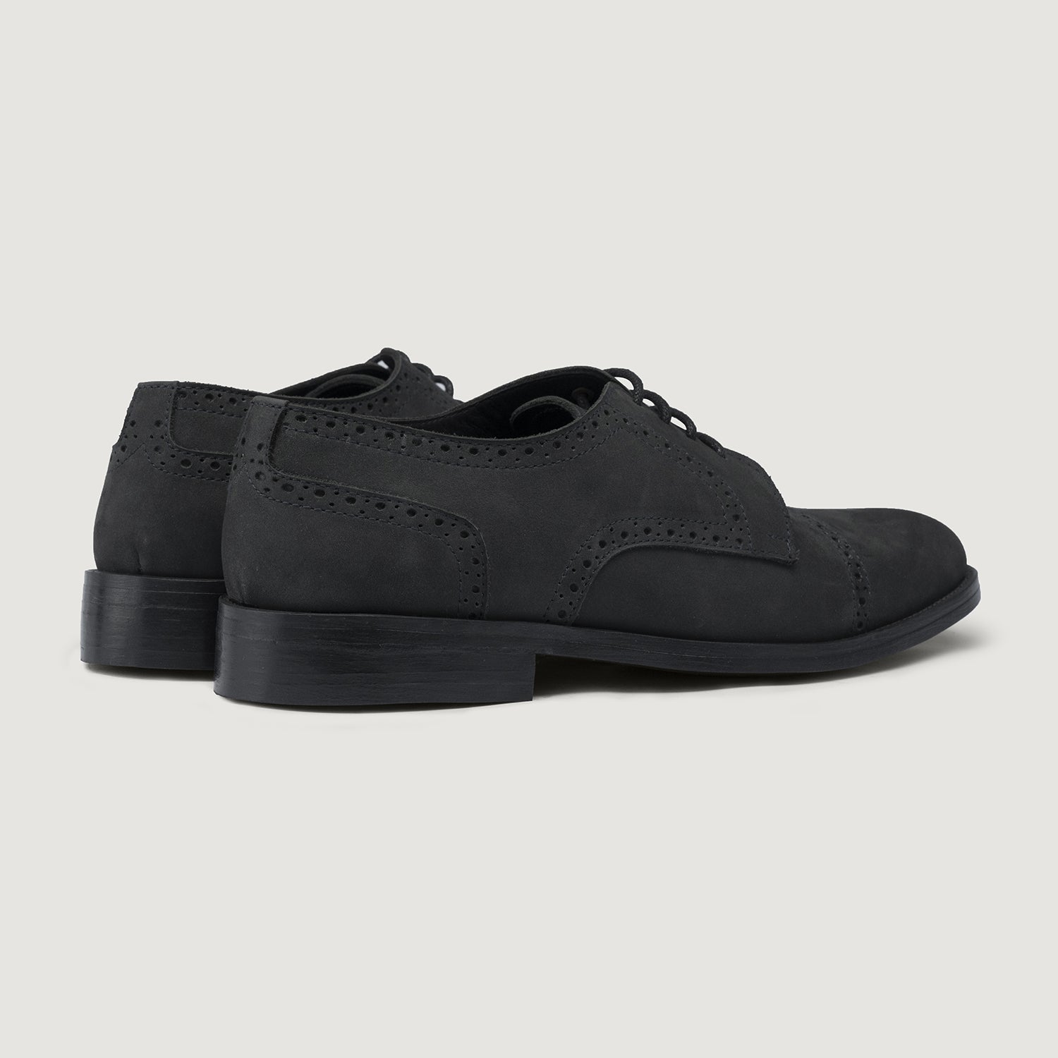 matte black dress shoes Dirk Brogues Derby Nubuck Leather – StudGuard – The Jacket Maker and navy colored suits Size:0 - (US0-2) Roberta Black Slit Midi Shirt Dress