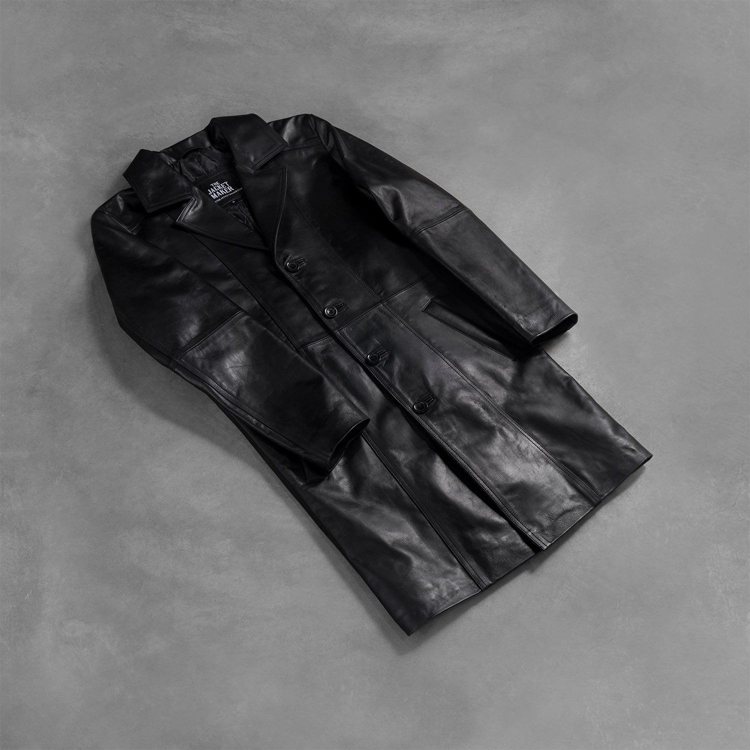 Men's Don Long Black Leather Coat – The Jacket Maker Men's Don Long Black Leather Coat – The Jacket Maker