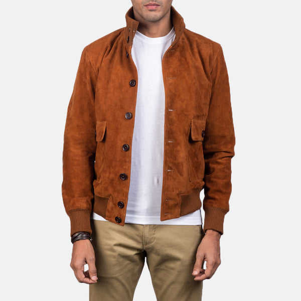Eaton_Brown_Suede_Bomber_Jacke Eaton_Brown_Suede_Bomber_Jacke