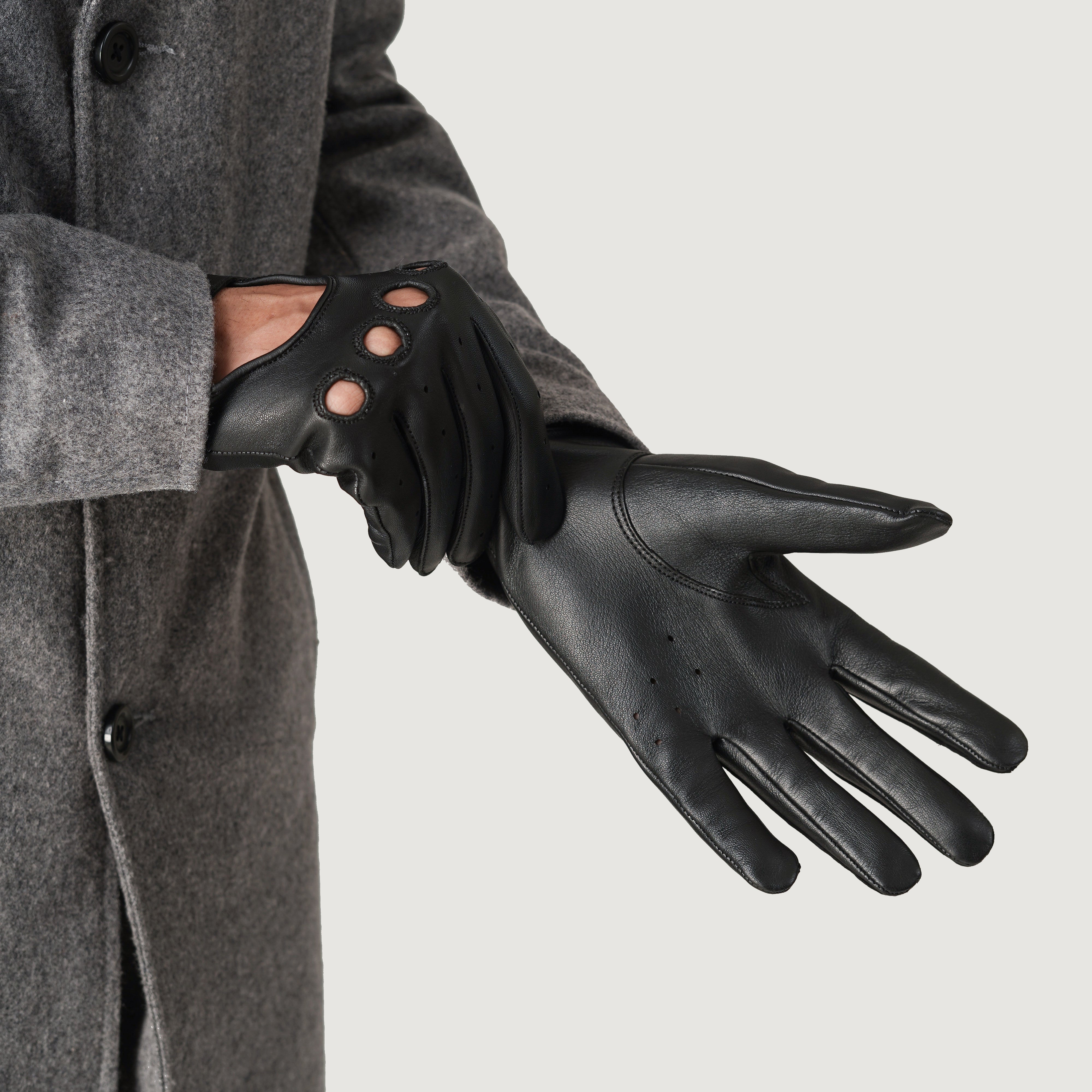 Ferdinand Black Leather Driving Gloves Ferdinand Black Leather Driving Gloves