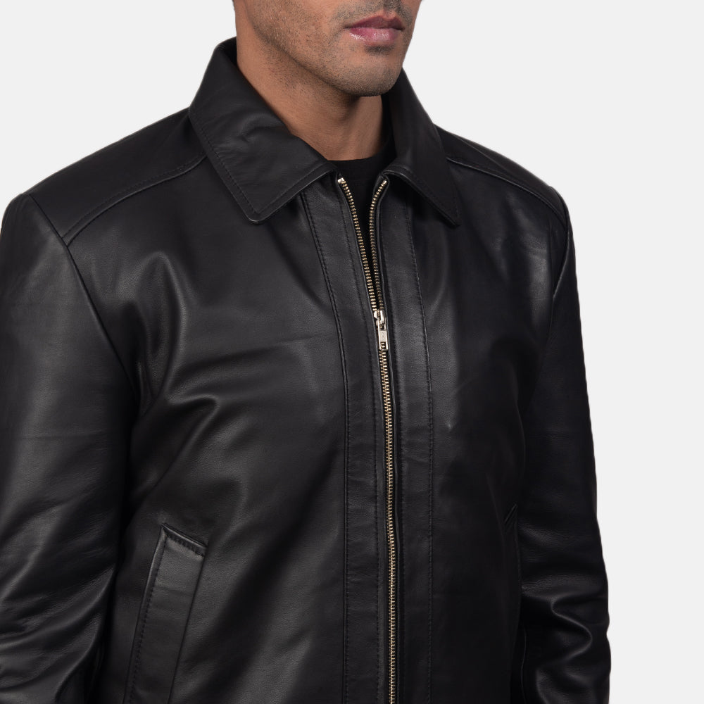 Men's Inferno Black Leather Jacket – The Jacket Maker