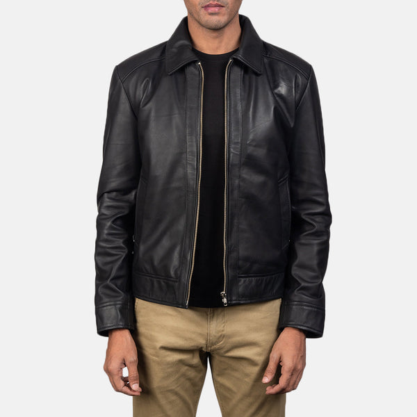 レザージャケット・コート 1993STUDIO Symbol Logo Leather Field Jacket 5FT0075 MUSINSA | 1993STUDIO Symbol Logo Leather Field Jacket_Black