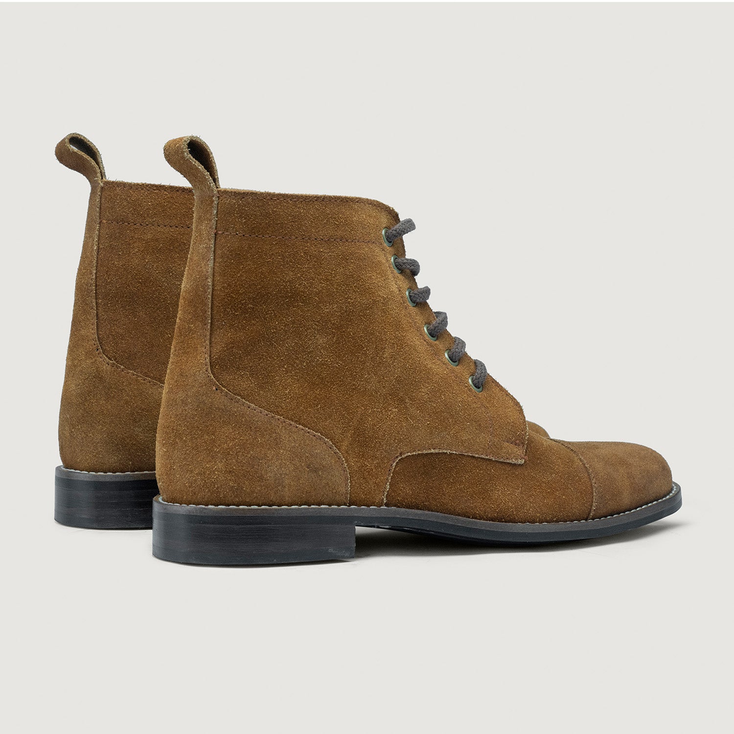 UIN BILBAO TAN SUEDE LACE-UP BOOTS MEN SIZE 9.5 Knight Derby Brown Suede Leather Boots StudGuard For Men  main image 2