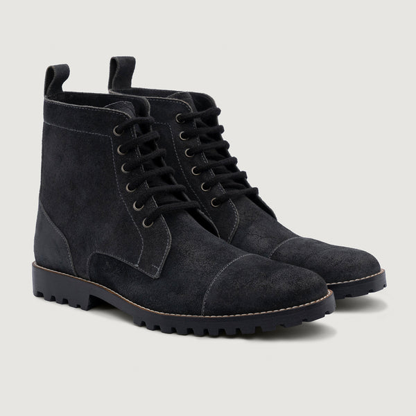 Knight Derby Grey Suede Leather Boots TerraGrip For Men  display picture 3