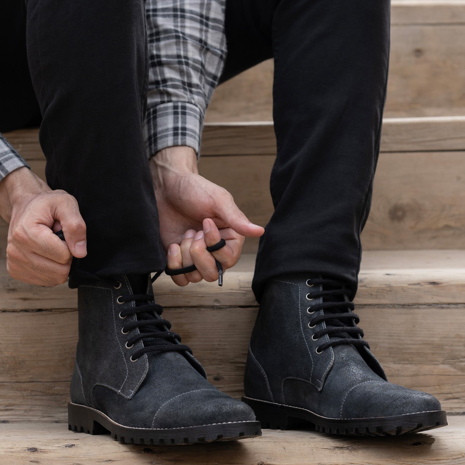 grey leather dress boots Knight Derby Grey Suede Leather Boots – TerraGrip – The Jacket Maker