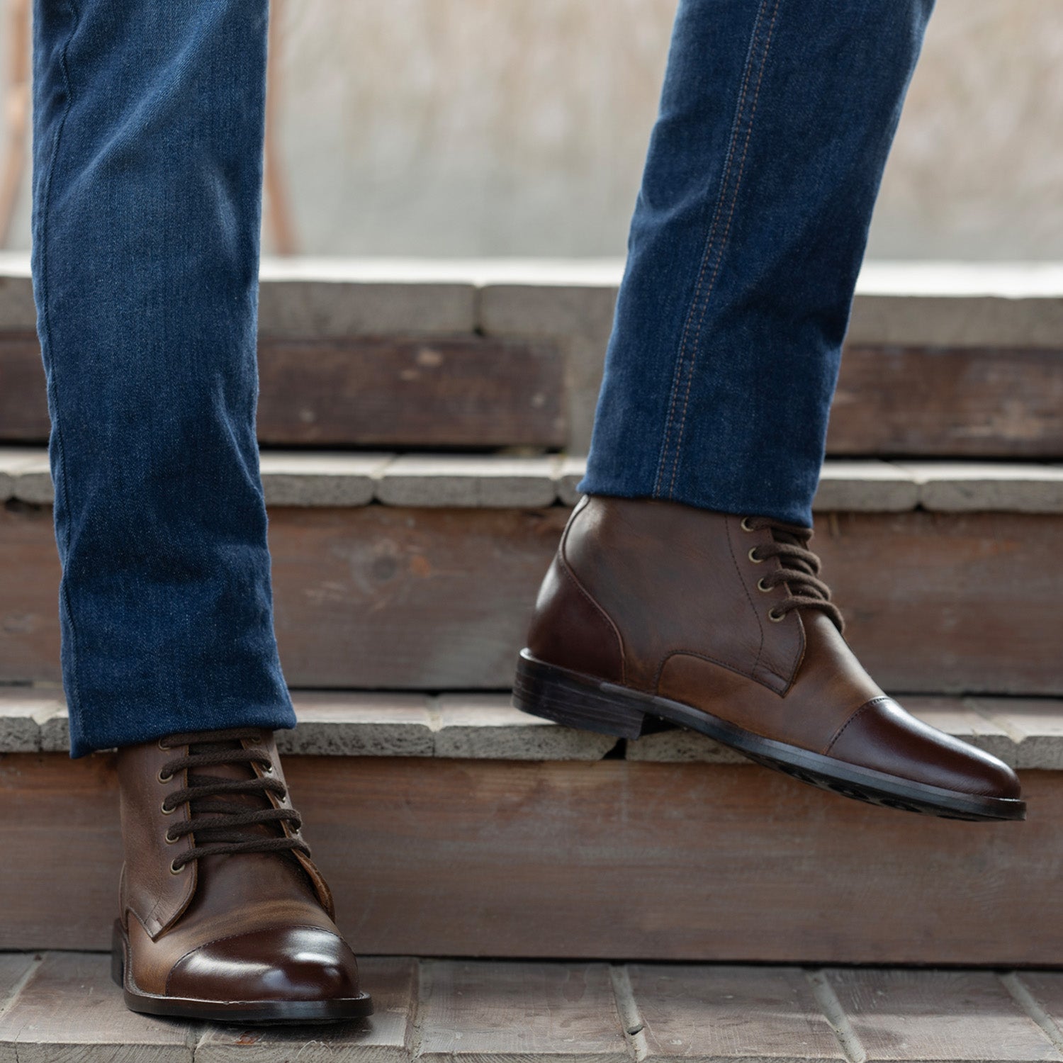 Knight Derby Hybrid Brown Leather Boots – StudGuard – The Jacket Maker