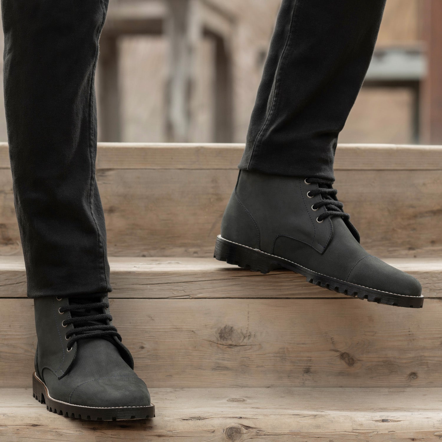 Knight Derby Black Matte Nubuck Leather Boots TerraGrip For Men – The  Jacket Maker