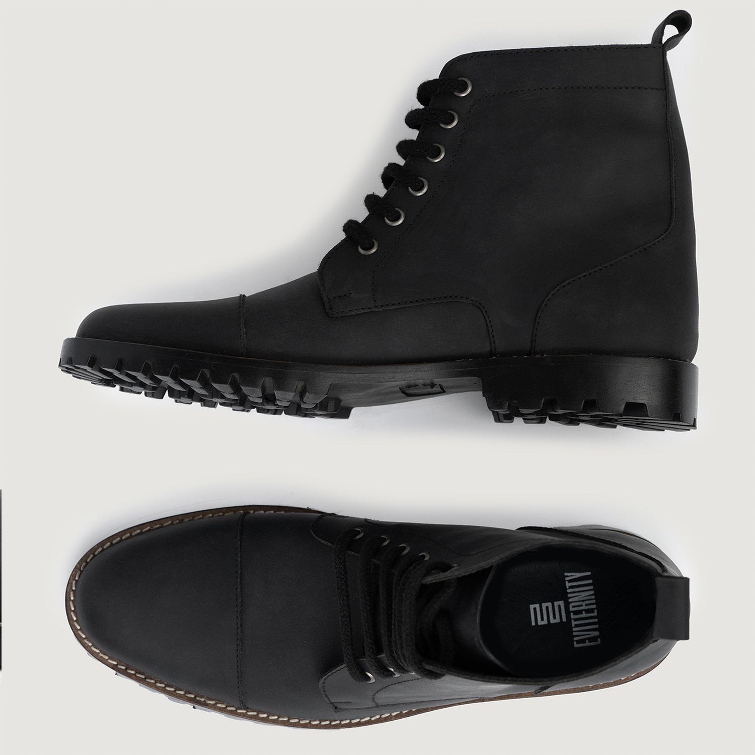 Knight Derby Black Matte Nubuck Leather Boots TerraGrip For Men