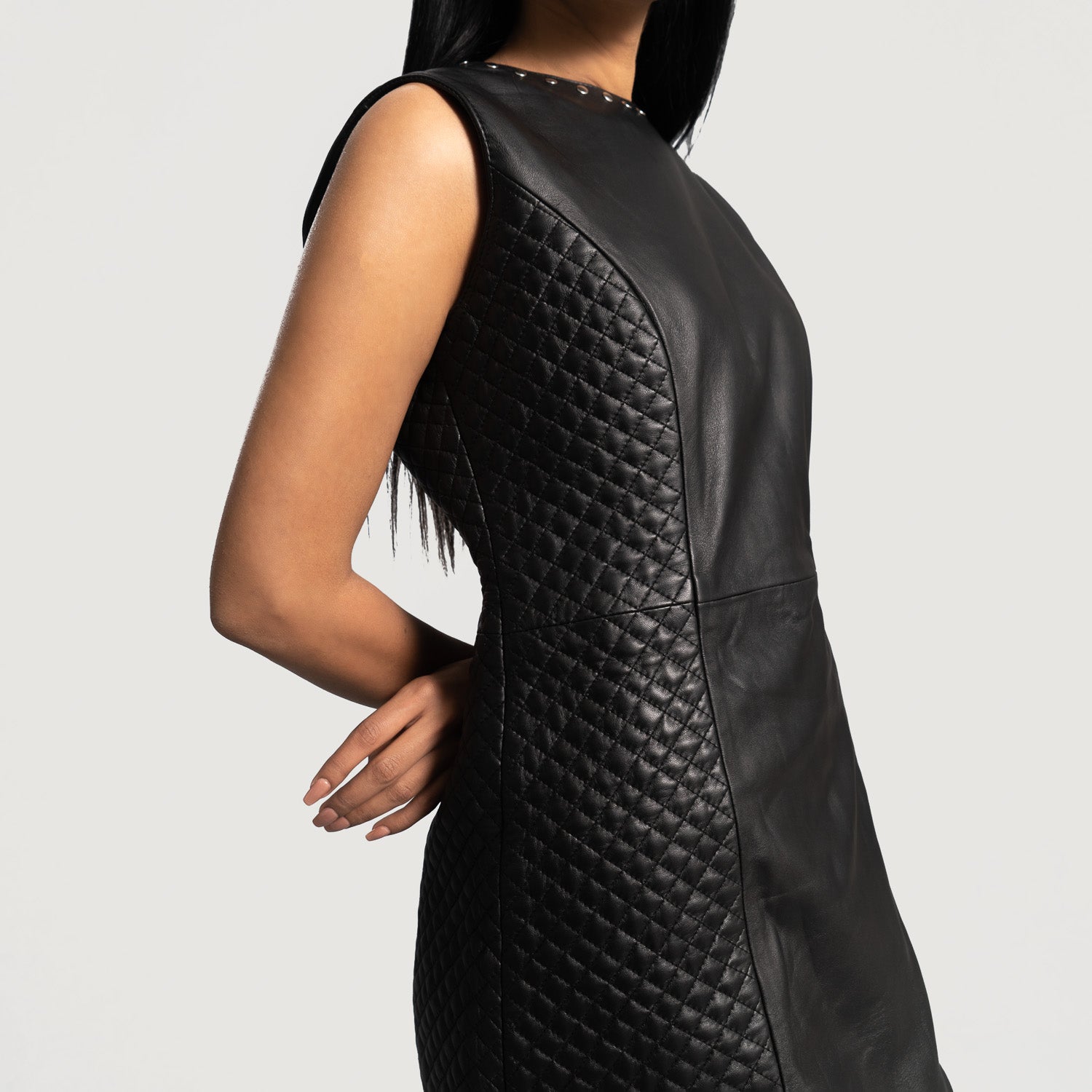 Women's Luxe Black Leather Dress – The Jacket Maker