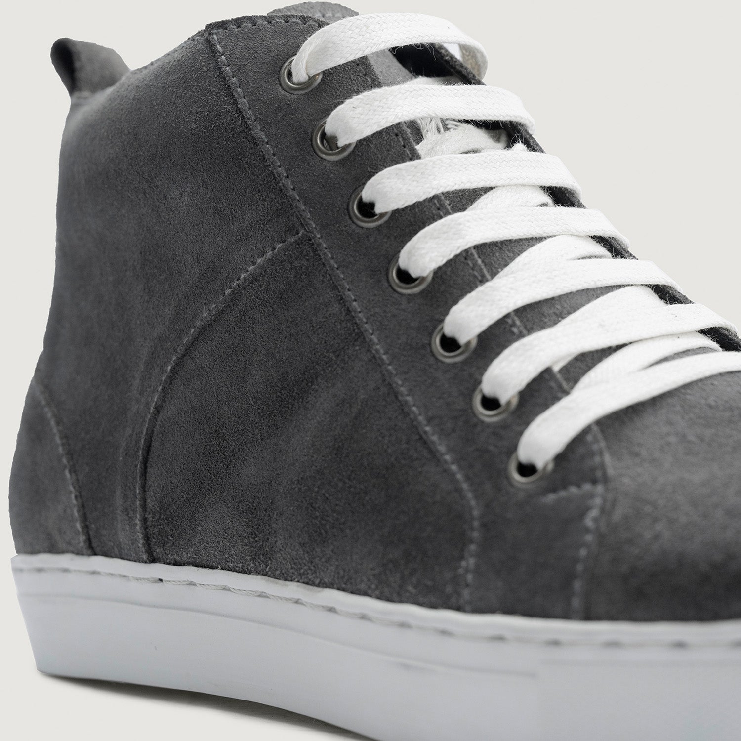 Marty High Top Grey Suede Leather Sneakers For Men – The 