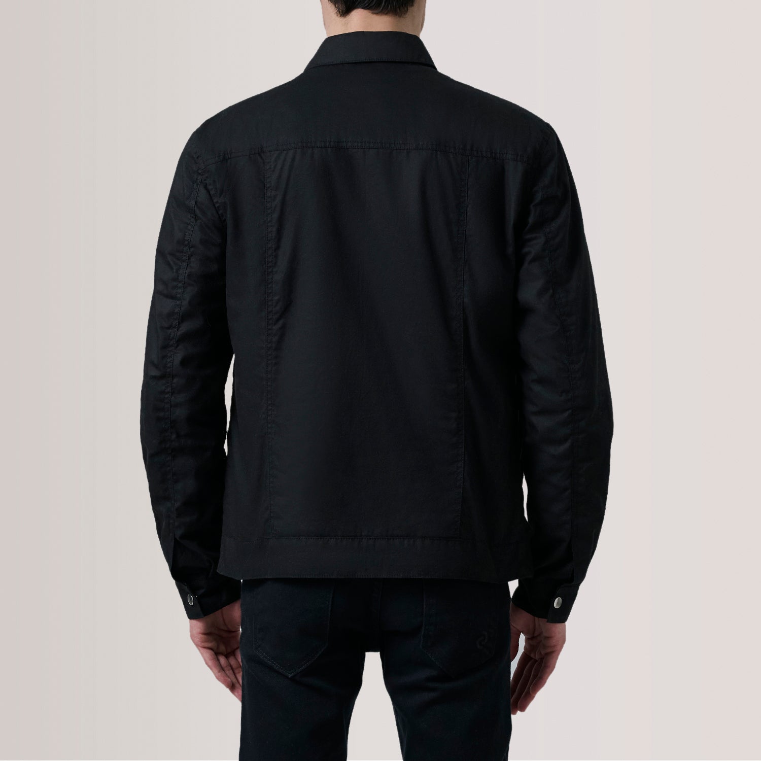 Colberto Black Waxed Canvas Trucker Jacket For Men -The Jacket Maker ...