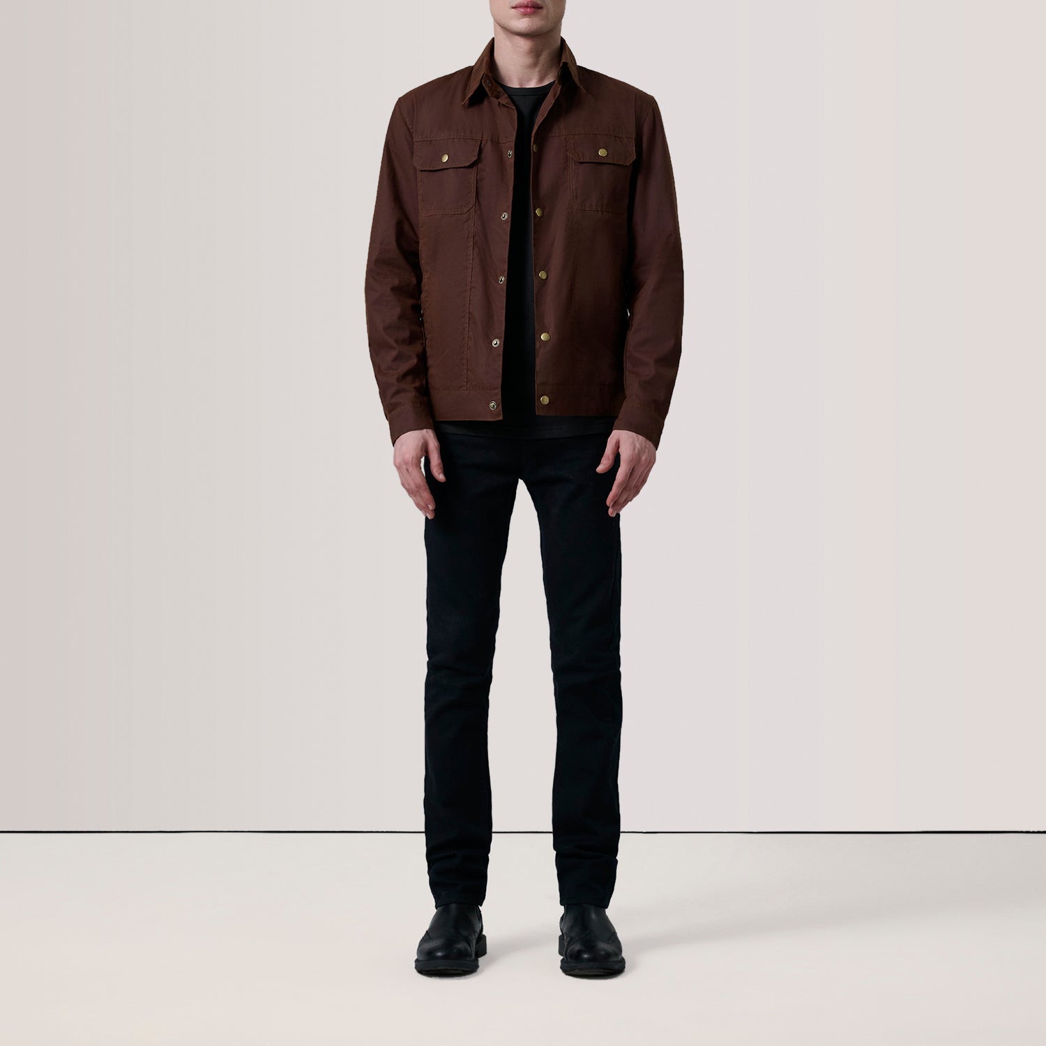 Colberto Brown Waxed Canvas Trucker Jacket For Men -The Jacket Maker ...