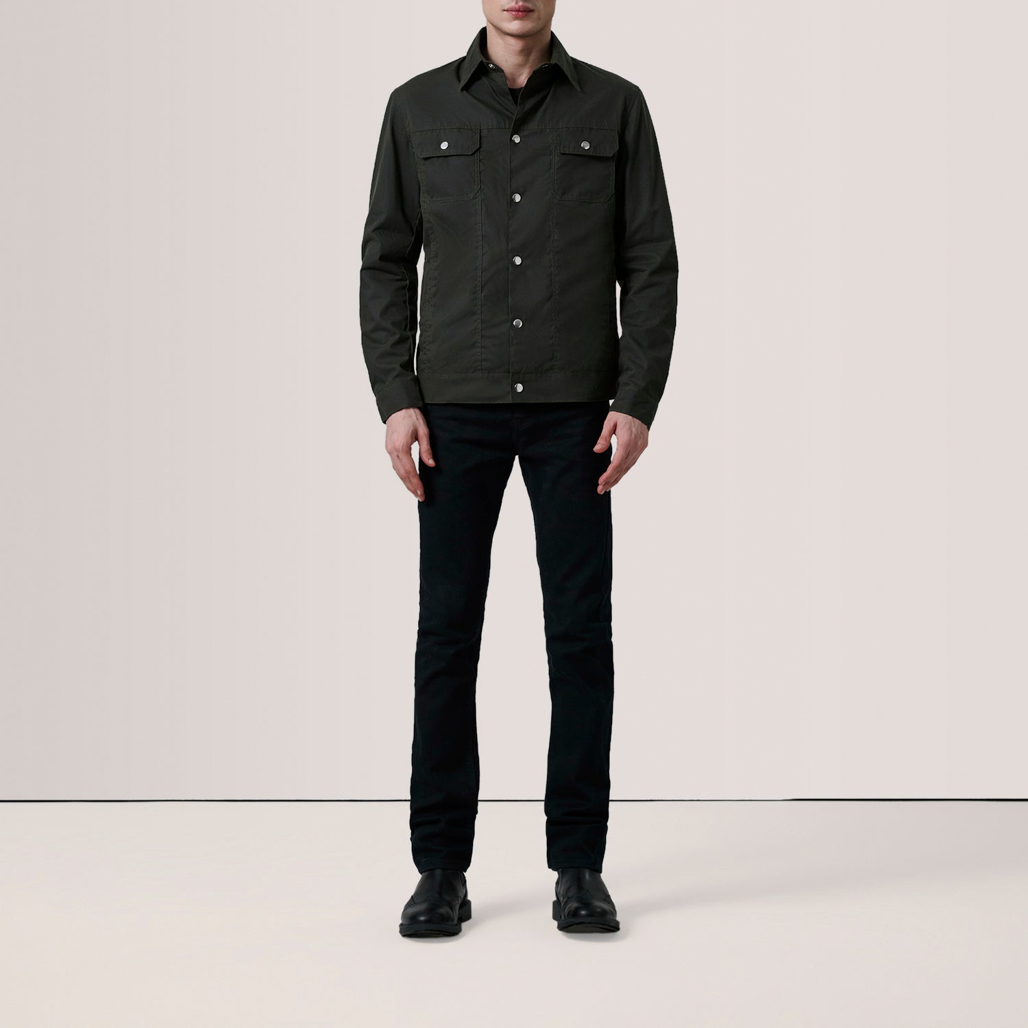 Colberto Olive Waxed Canvas Trucker Jacket For Men -The Jacket Maker ...