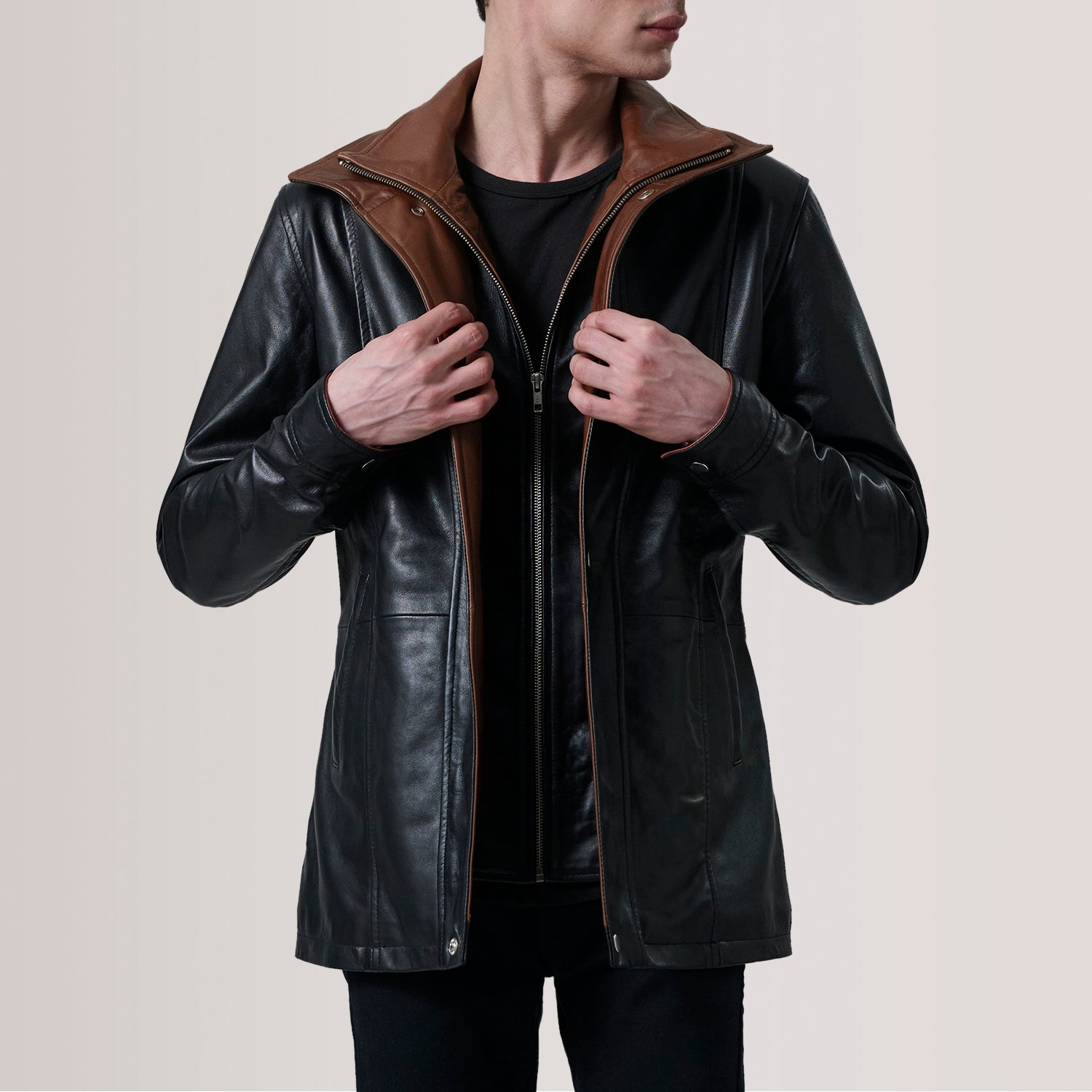 mens leather dress coats sale Men's Leather Jacket Sale