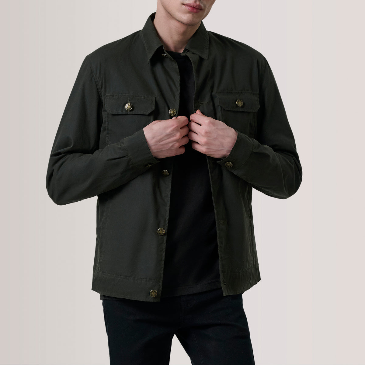 Irwin Olive Waxed Canvas Field Jacket For Men -The Jacket Maker United ...