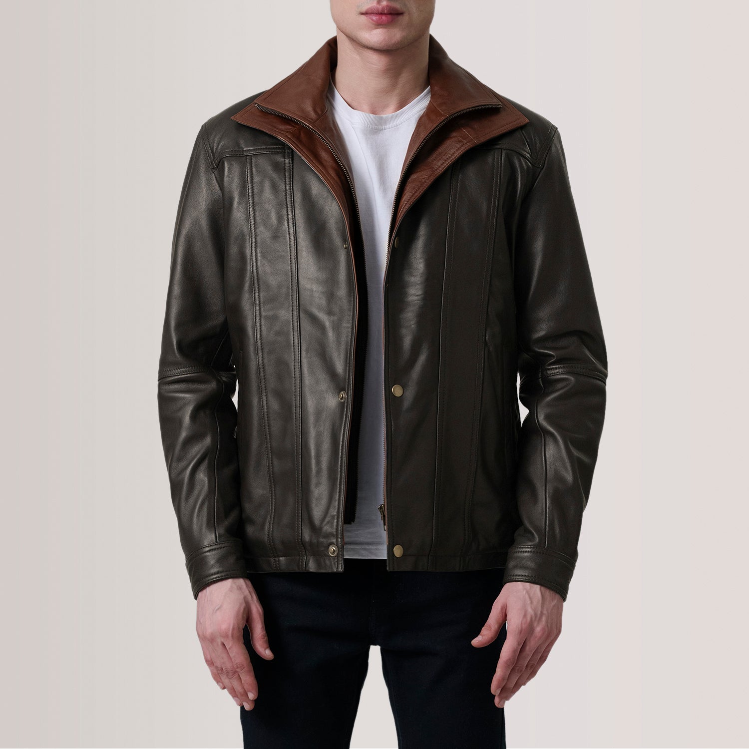 Klen Brown Classic Jacket For Men -The Jacket Maker United States