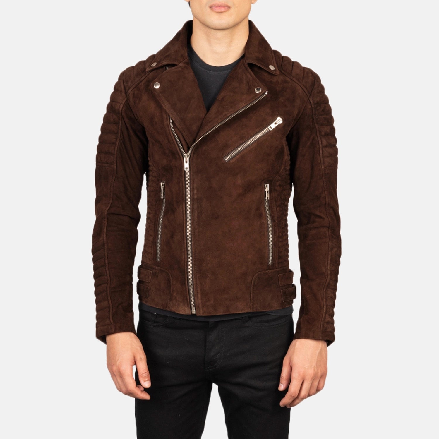 Men's Armand Mocha Suede Biker Jacket – The Jacket Maker Men's Armand Mocha Suede Biker Jacket – The Jacket Maker