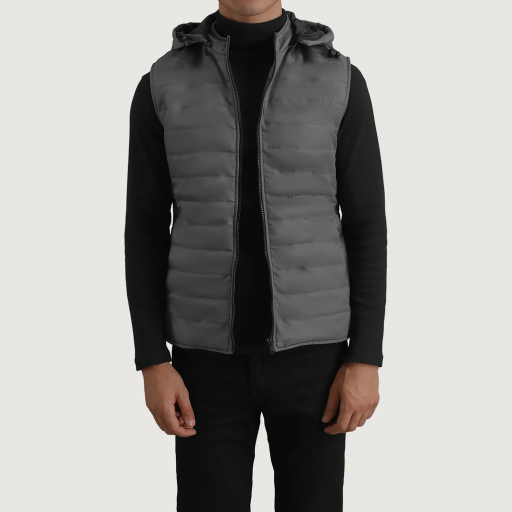 thumbnail image 2 of CAMEL CROWN Puffer Vest Men Quilted Winter Padded Sleeveless Jackets -S 2 of 9