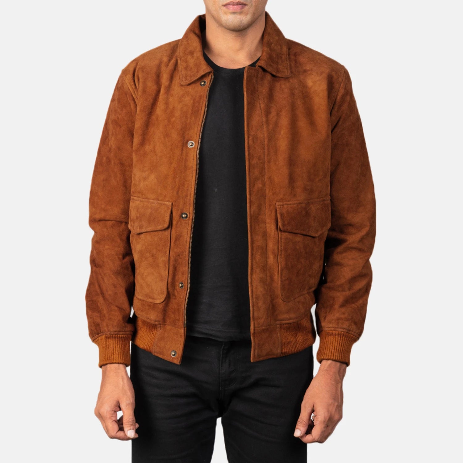 Men's Coffmen Brown Suede A2 Bomber Jacket – The Jacket Maker Men's Coffmen Brown Suede A2 Bomber Jacket – The Jacket Maker