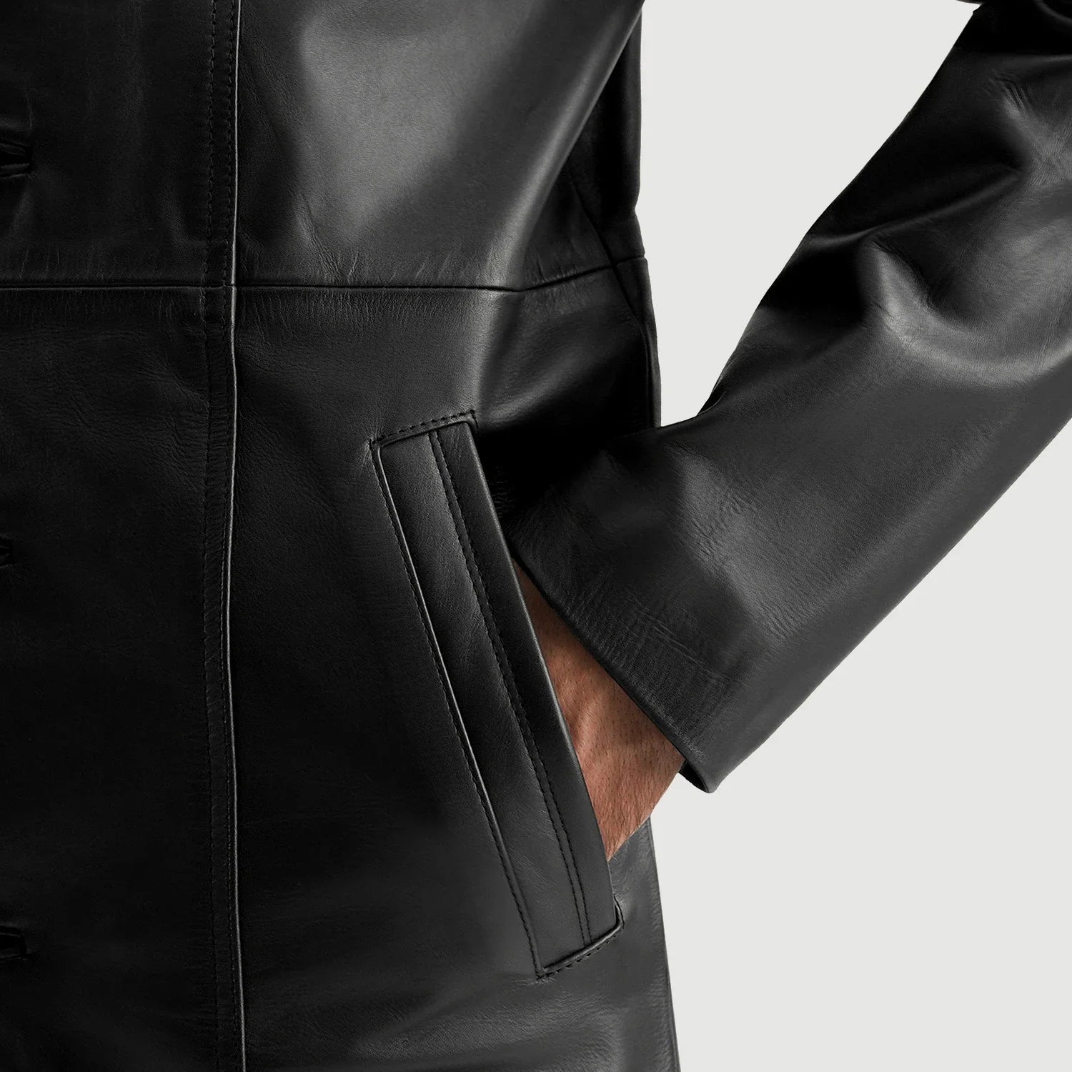 Men's Don Long Black Leather Coat – The Jacket Maker
