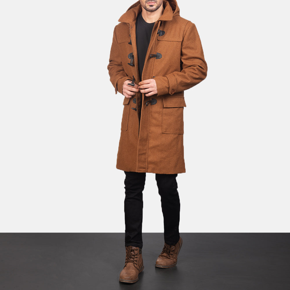 Men's Drake Khaki Wool Duffle Coat – The Jacket Maker