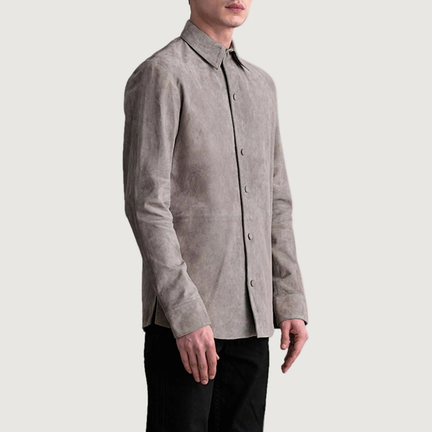 mens suede dress shirts Men's Western Suede Shirt (Rust)