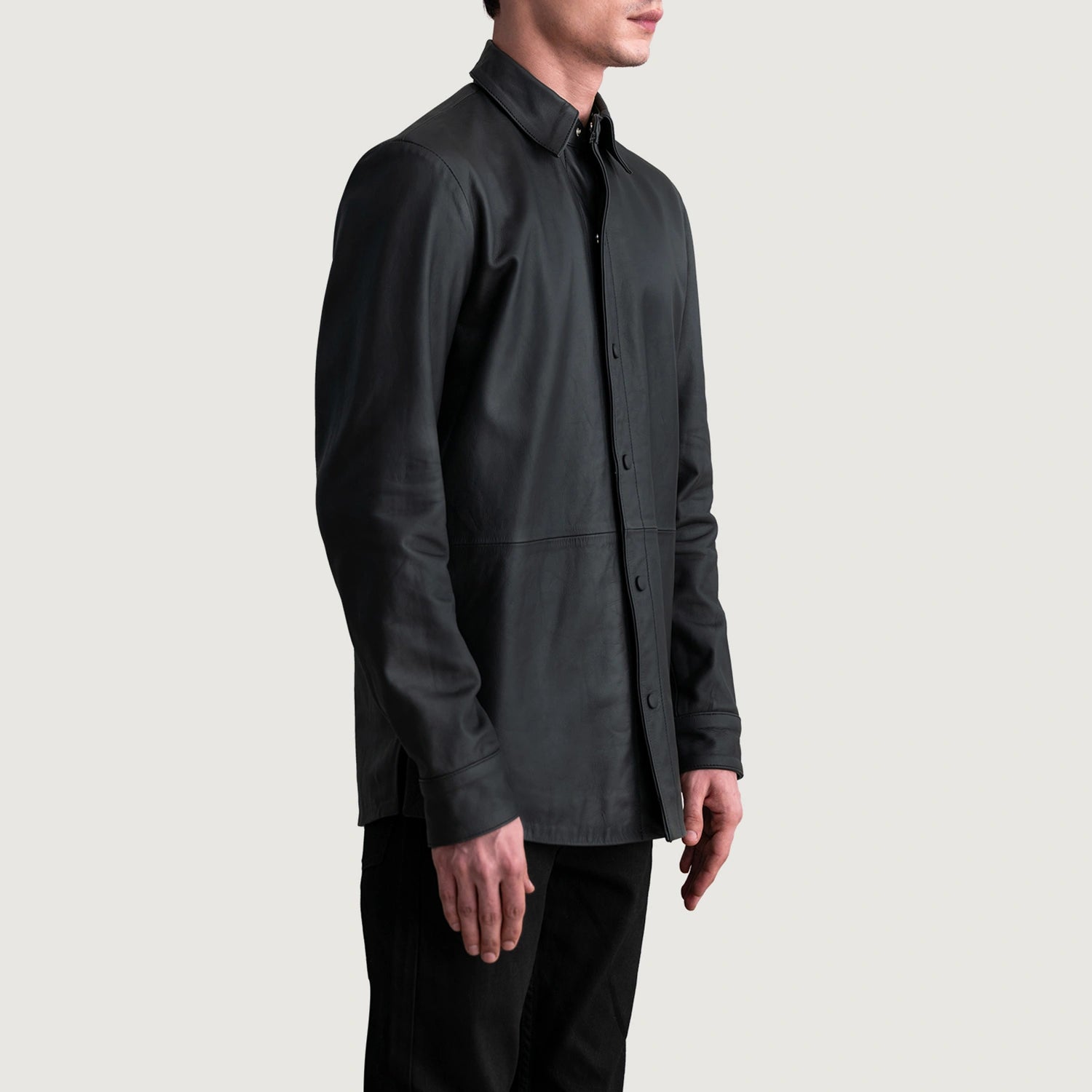 matte black dress shirt Argent Collared Shirt in Matte-side Silk Satin | Black | Women's Tops
