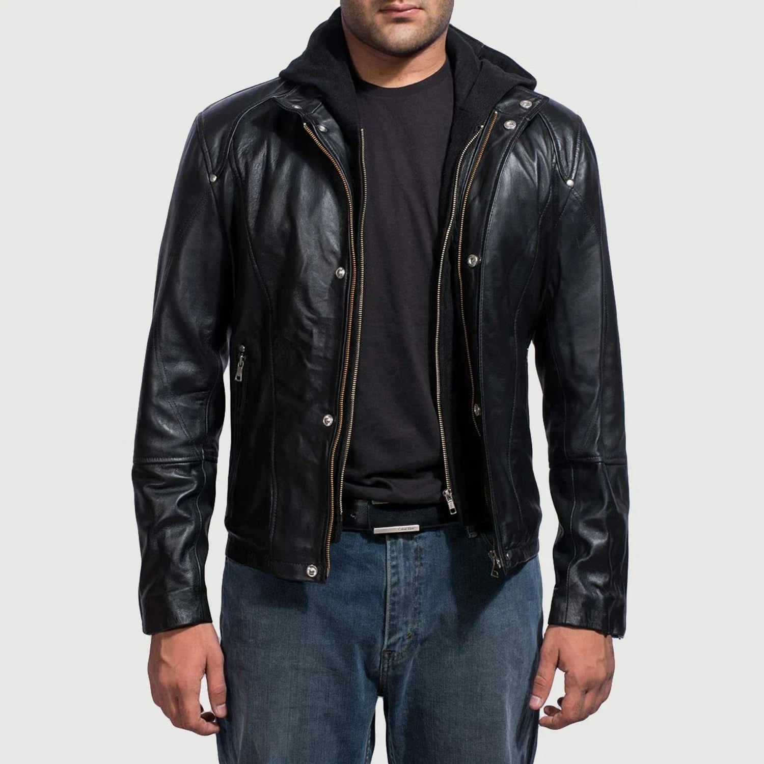 Men's Highschool Black Leather Jacket – The Jacket Maker