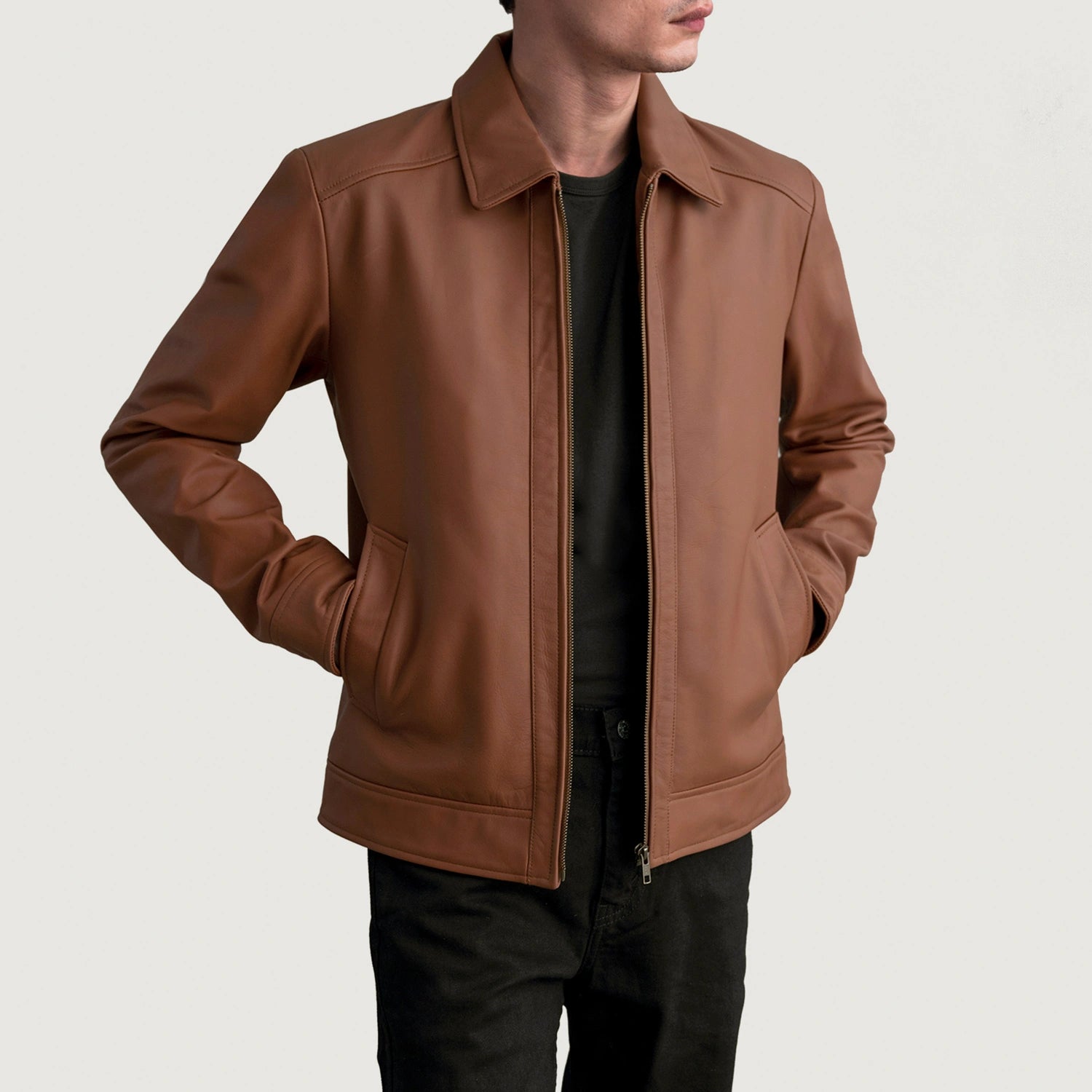 Inferno Matte Brown Leather Jacket For Men – The Jacket Maker Inferno Matte Brown Leather Jacket For Men – The Jacket Maker