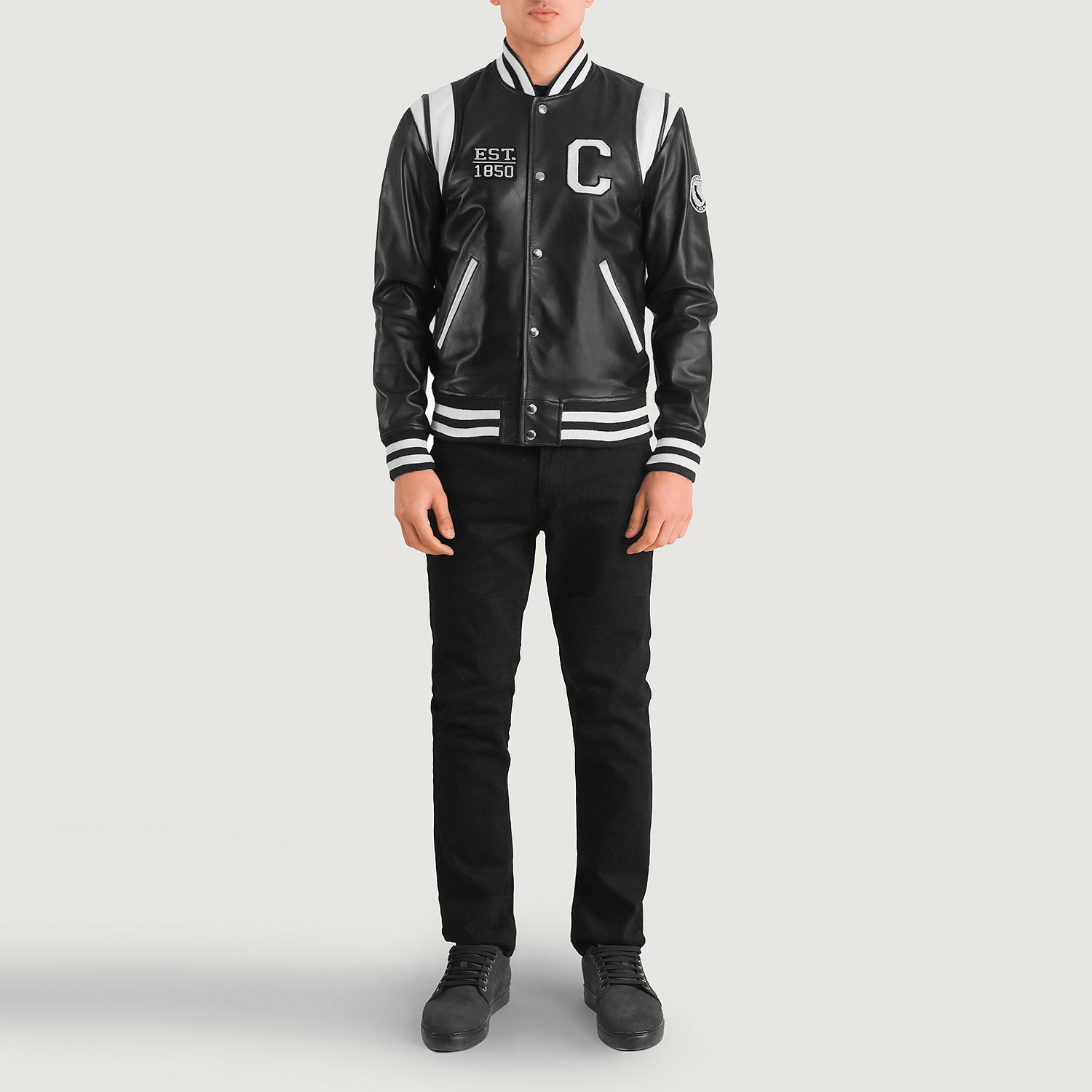【りい】Time is on LEATHER VARSITY JACKET りい】Time is on LEATHER VARSITY JACKET ZIAS LEATHER VARSITY