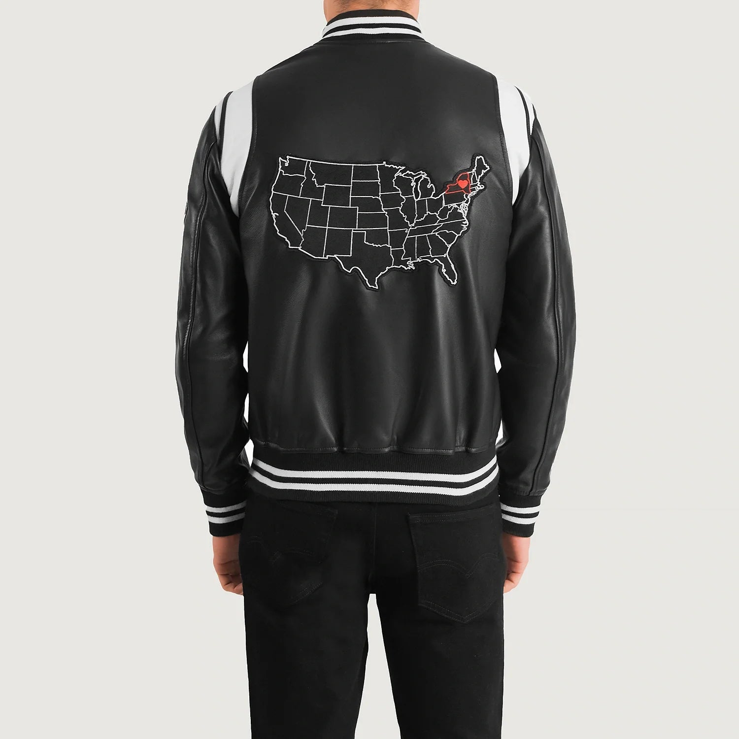 Liberte New York Black Leather Varsity Jacket For Men – The Jacket Liberte New York Black Leather Varsity Jacket For Men – The Jacket