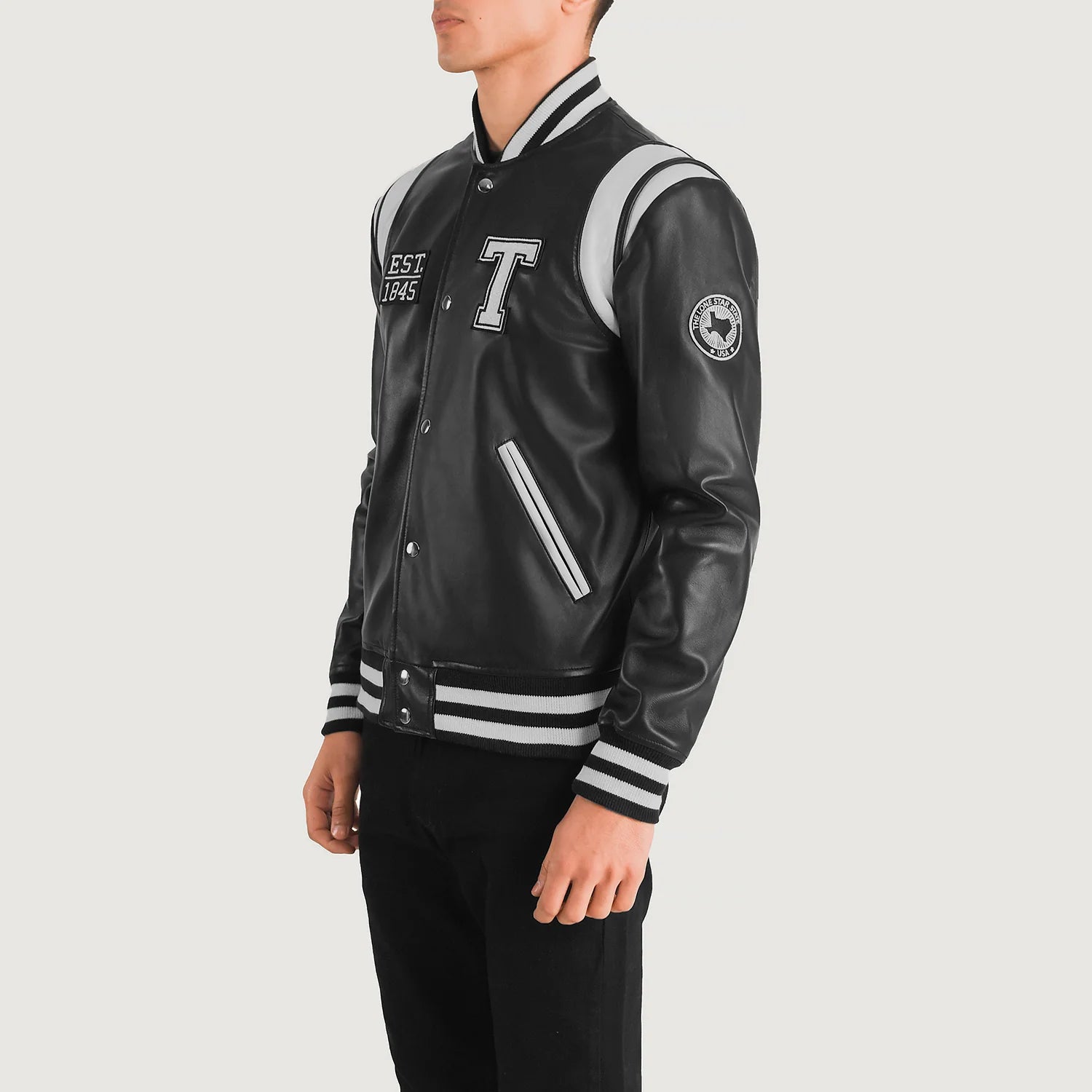 【りい】Time is on LEATHER VARSITY JACKET りい】Time is on LEATHER VARSITY JACKET ZIAS LEATHER VARSITY