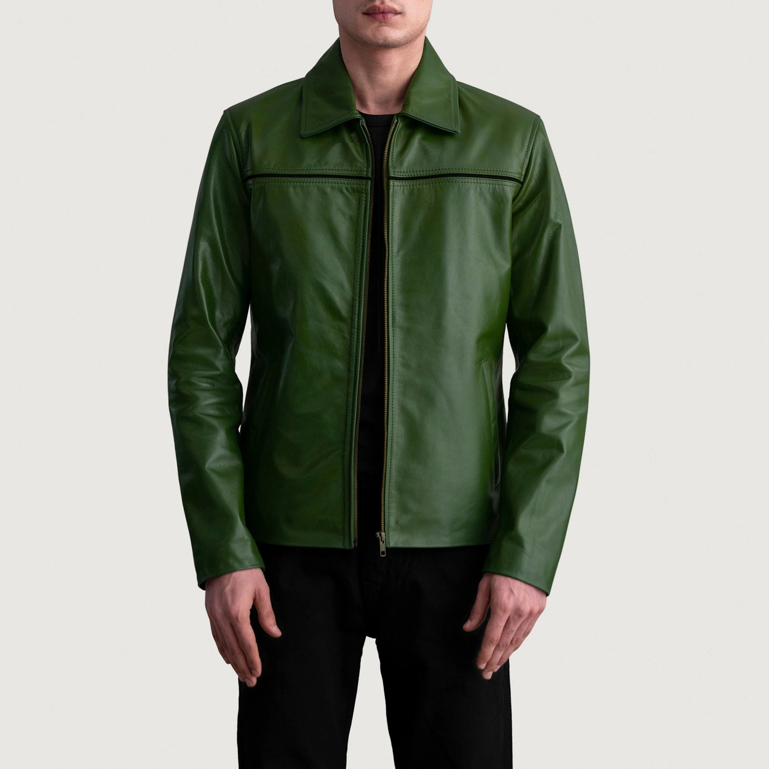 Mystical Green Leather Jacket For Men – The Jacket Maker Mystical Green Leather Jacket For Men – The Jacket Maker