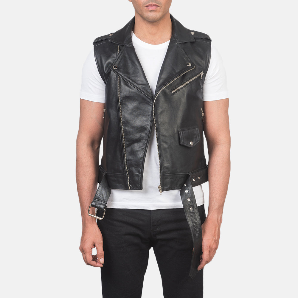 Men's Leather Vests - Biker, Puffer, Safari Vests - The Jacket Maker