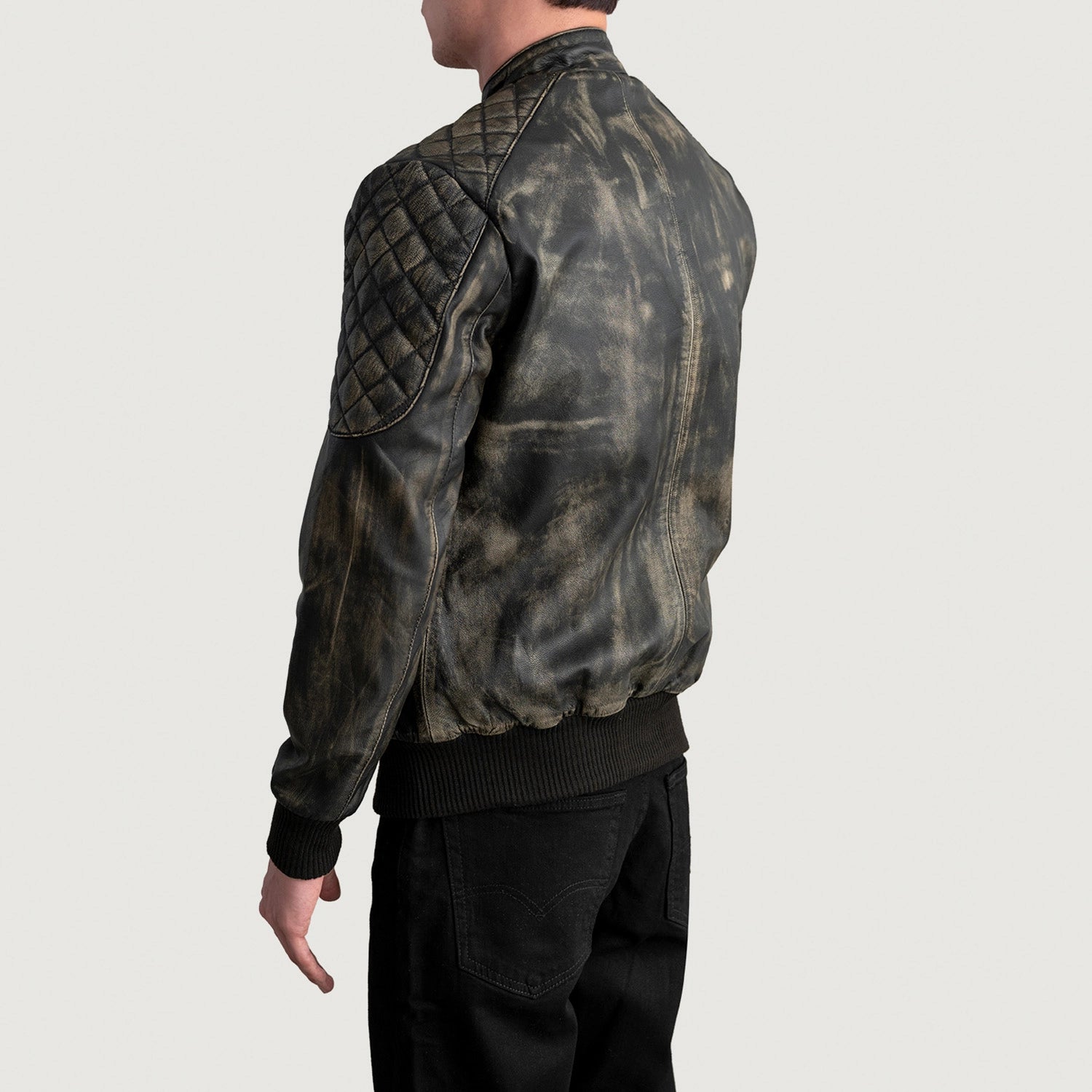 Sven Distressed Brown Leather Bomber Jacket For Men – The Jacket Maker