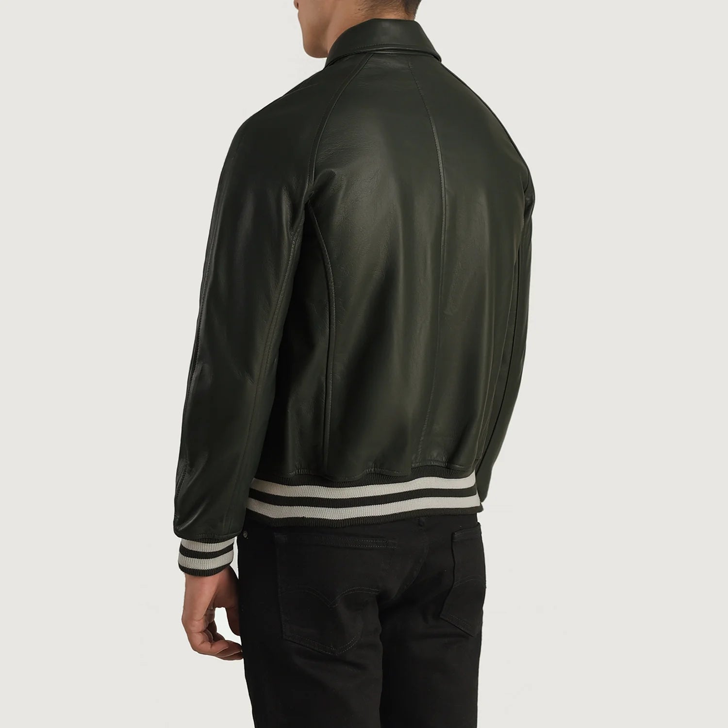 Walton Green Leather Varsity Jacket For Men – The Jacket Maker