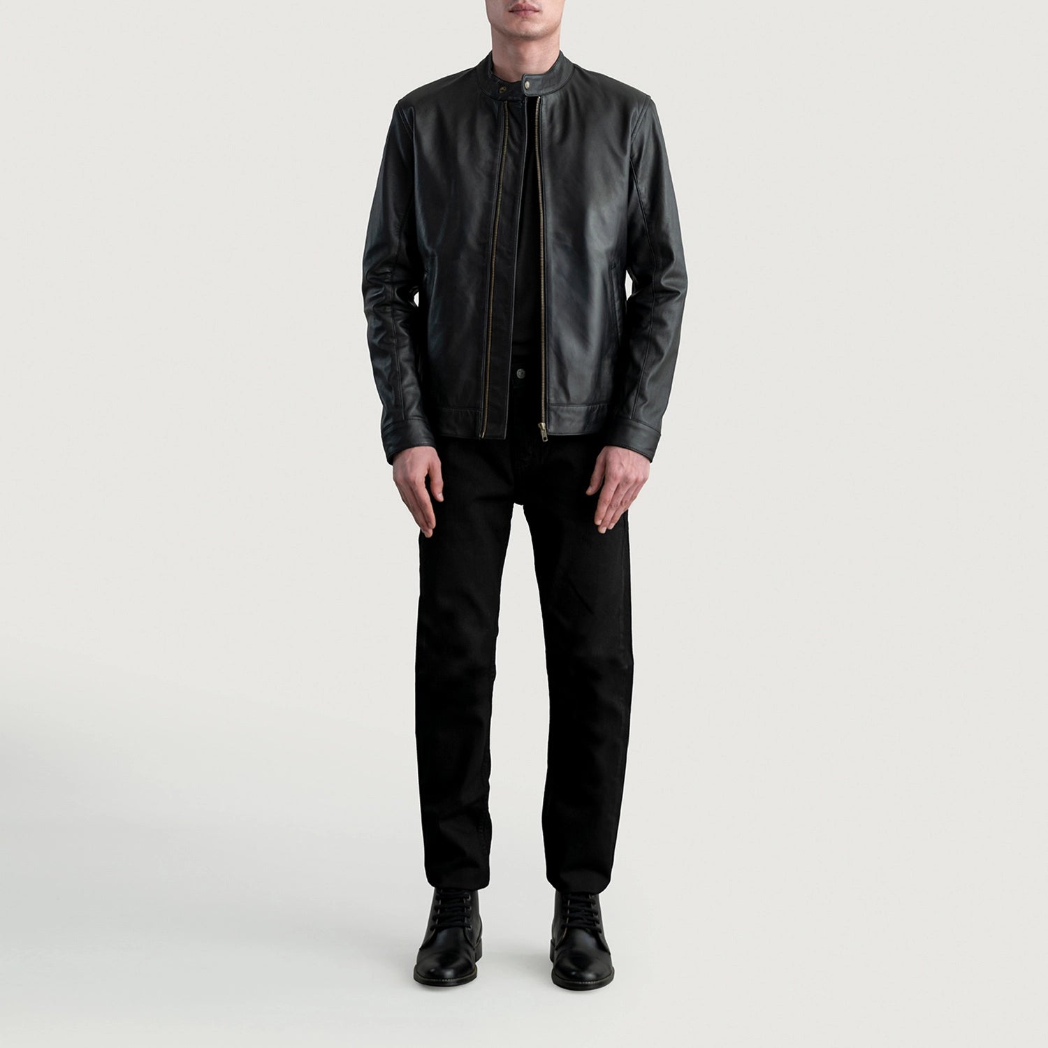 Zen Black Leather Biker Jacket For Men – The Jacket Maker