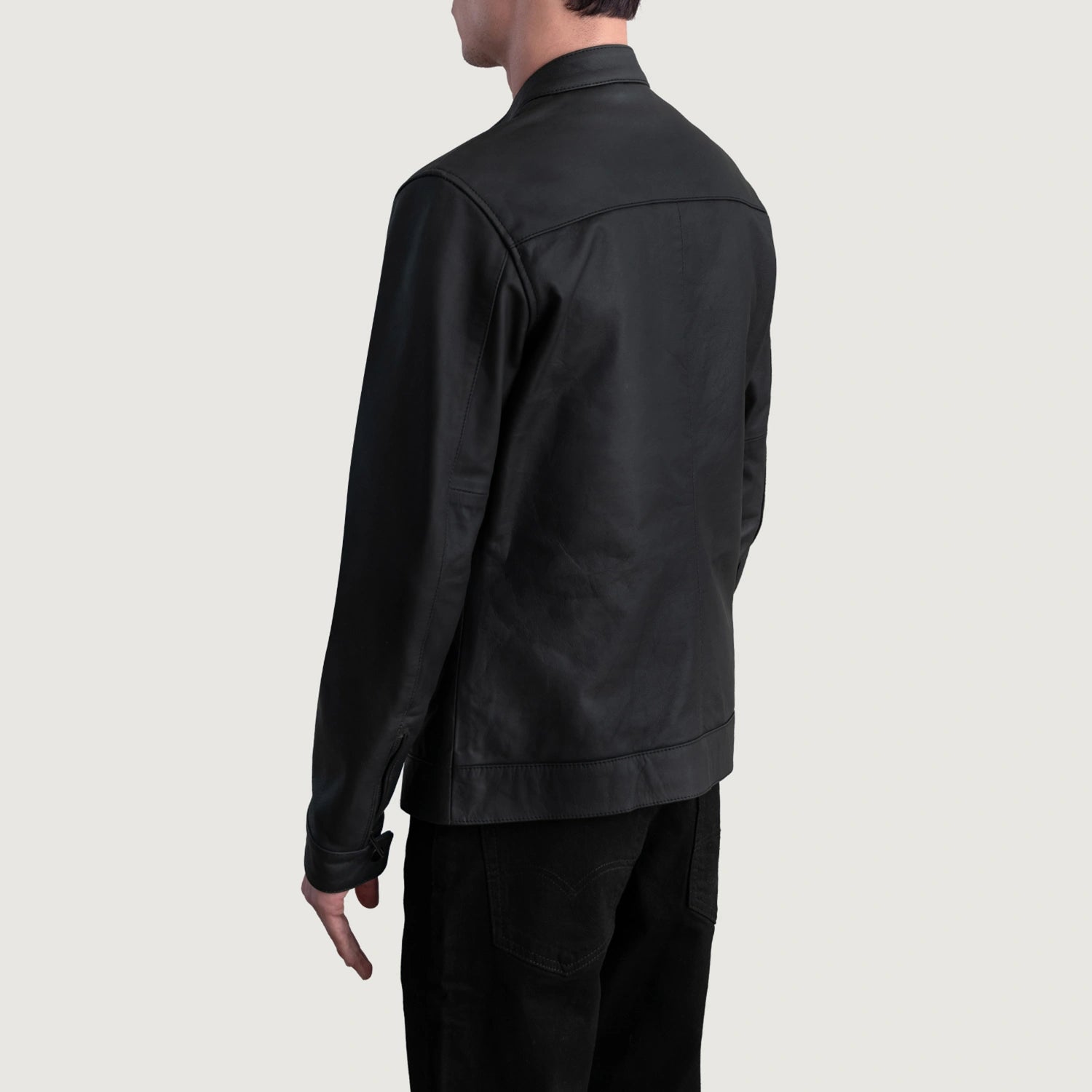 Zen Matte Black Leather Biker Jacket For Men – The Jacket Maker