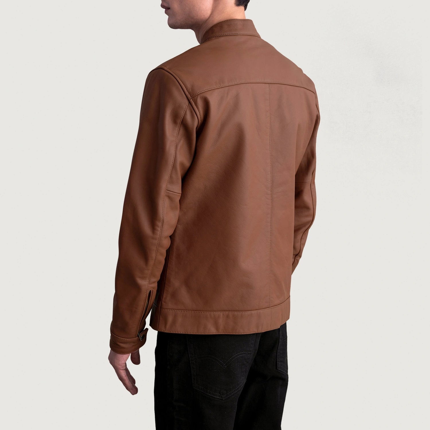 Zen Matte Brown Leather Biker Jacket For Men – The Jacket Maker